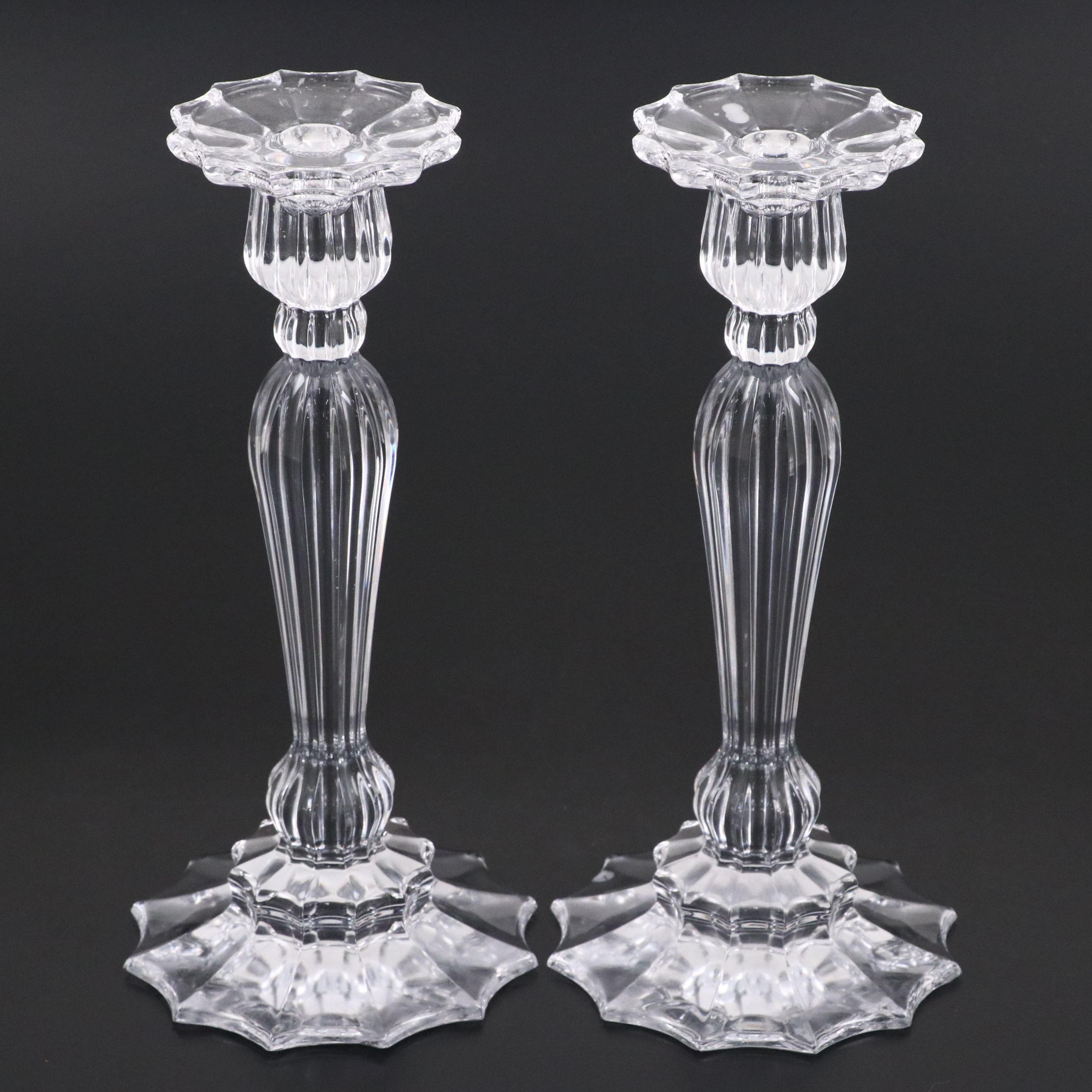 Pair of Mikasa "Audra" Crystal Candlesticks