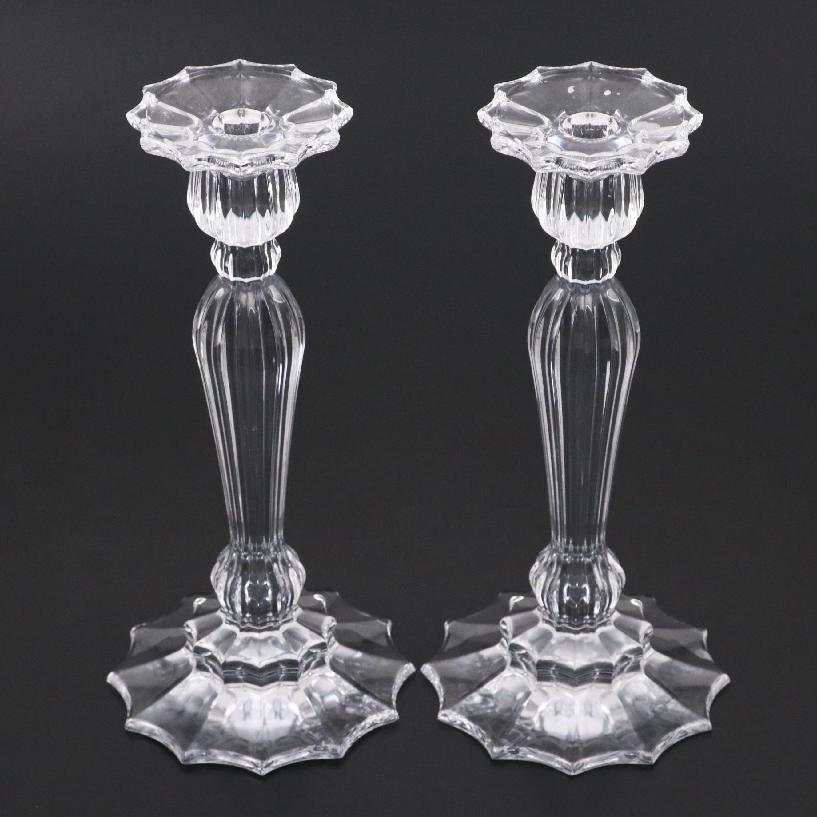 Pair of Mikasa "Audra" Crystal Candlesticks