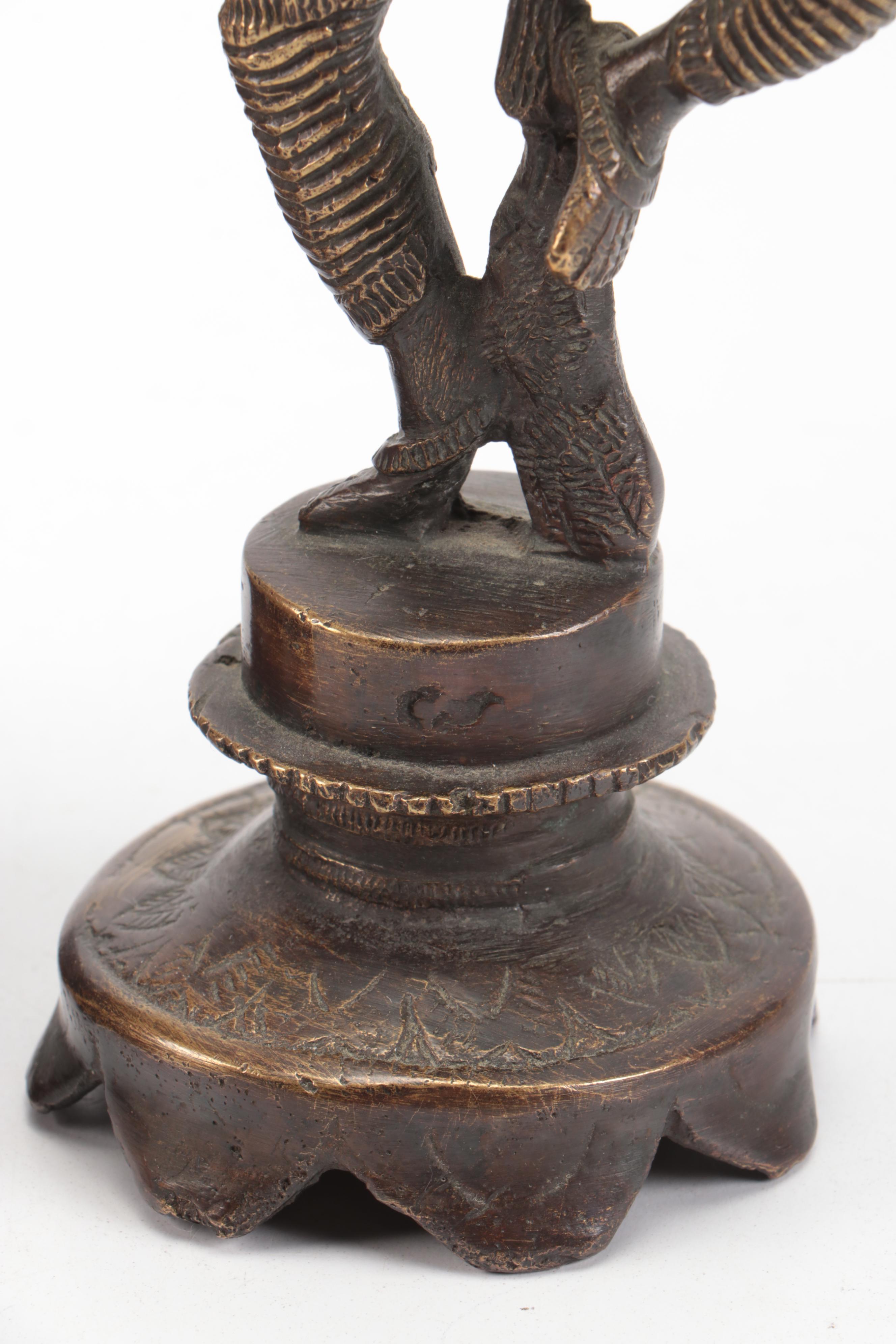 Chinese Carved Immortal Figure with Hindu Devi Goddess and Calcite Snuff Bottle