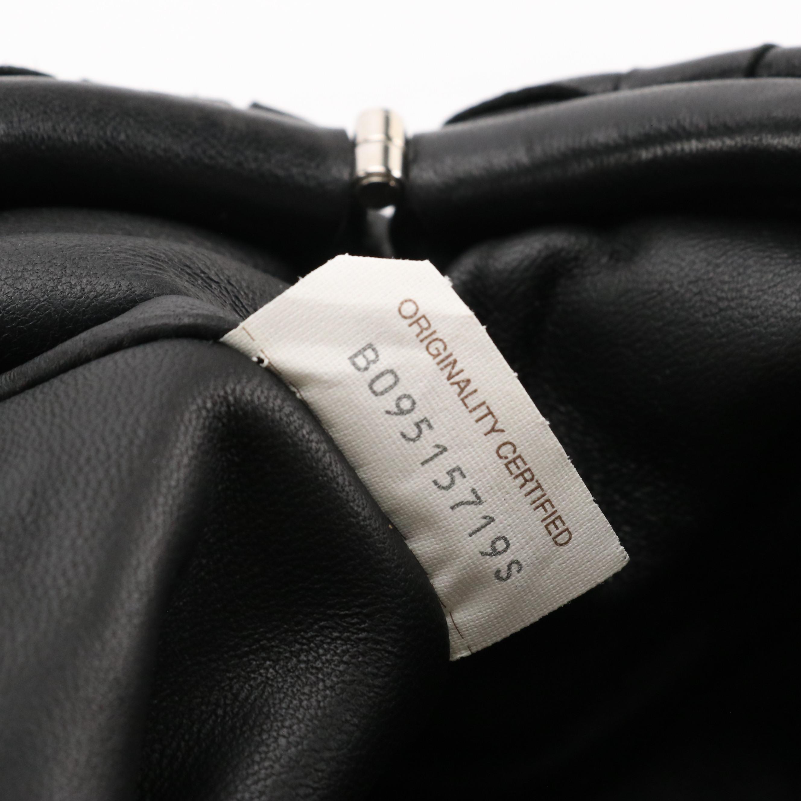 Bottega Veneta Mini Crossbody Pouch in Black Intrecciato Nappa Leather