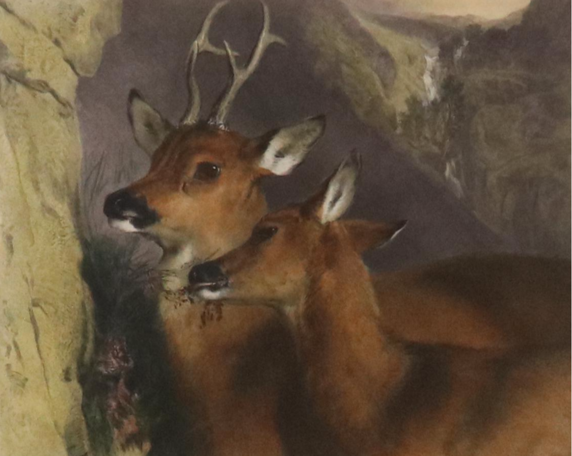 Hand-Colored Engraving After Sir Edwin Landseer "The Honeymoon," 1892