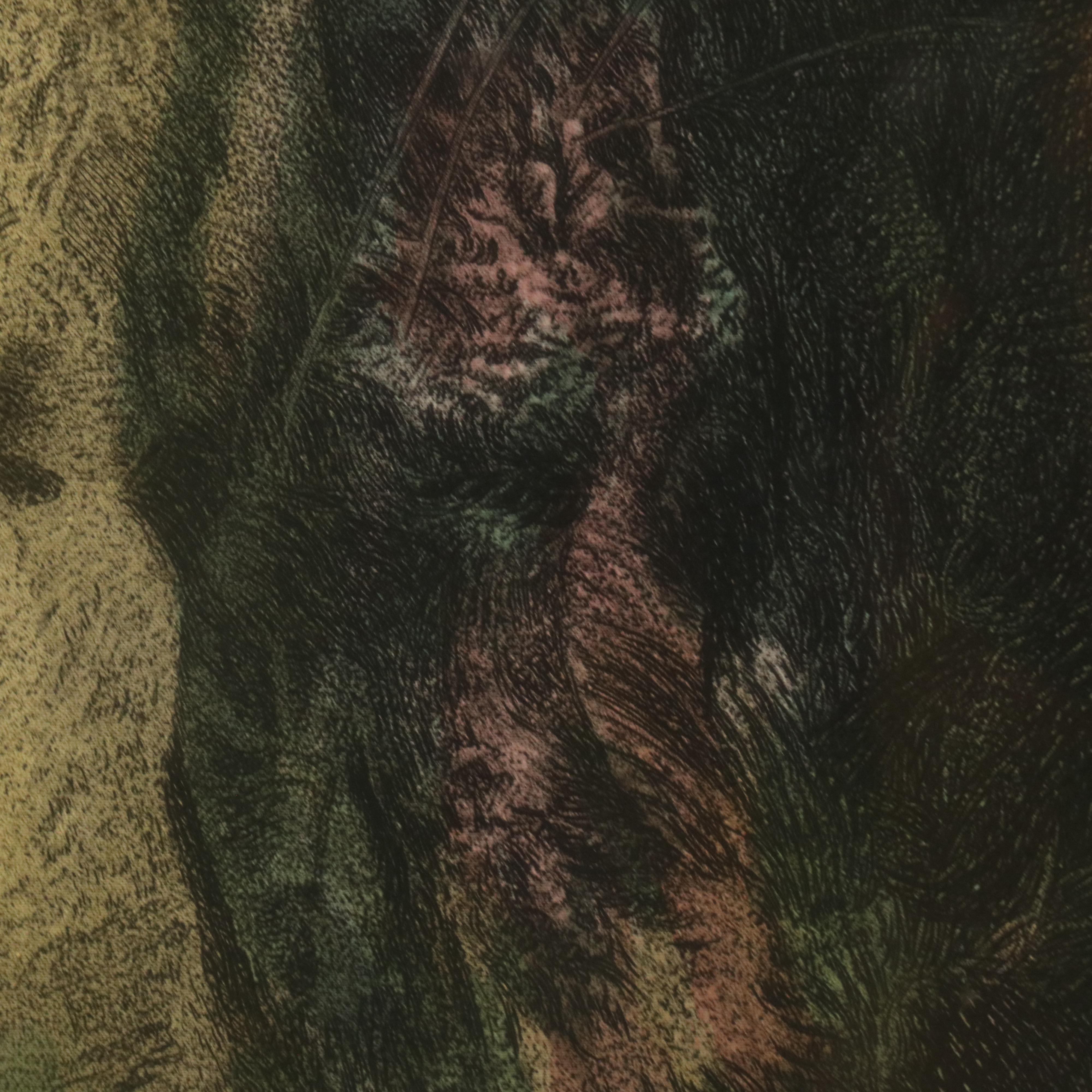 Hand-Colored Engraving After Sir Edwin Landseer "The Honeymoon," 1892