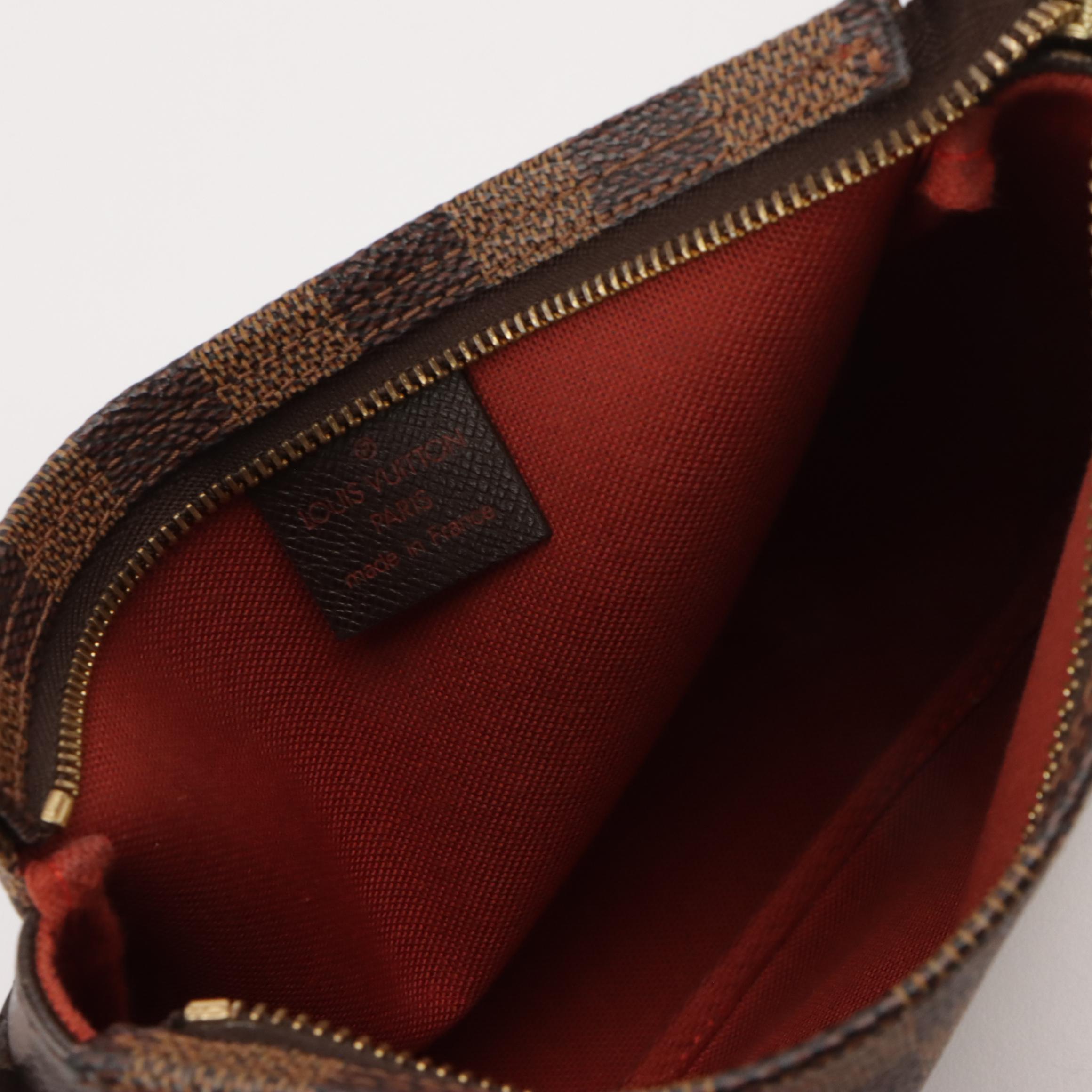 Louis Vuitton Trousse Accessories Pochette Bag in Damier Ebene Canvas