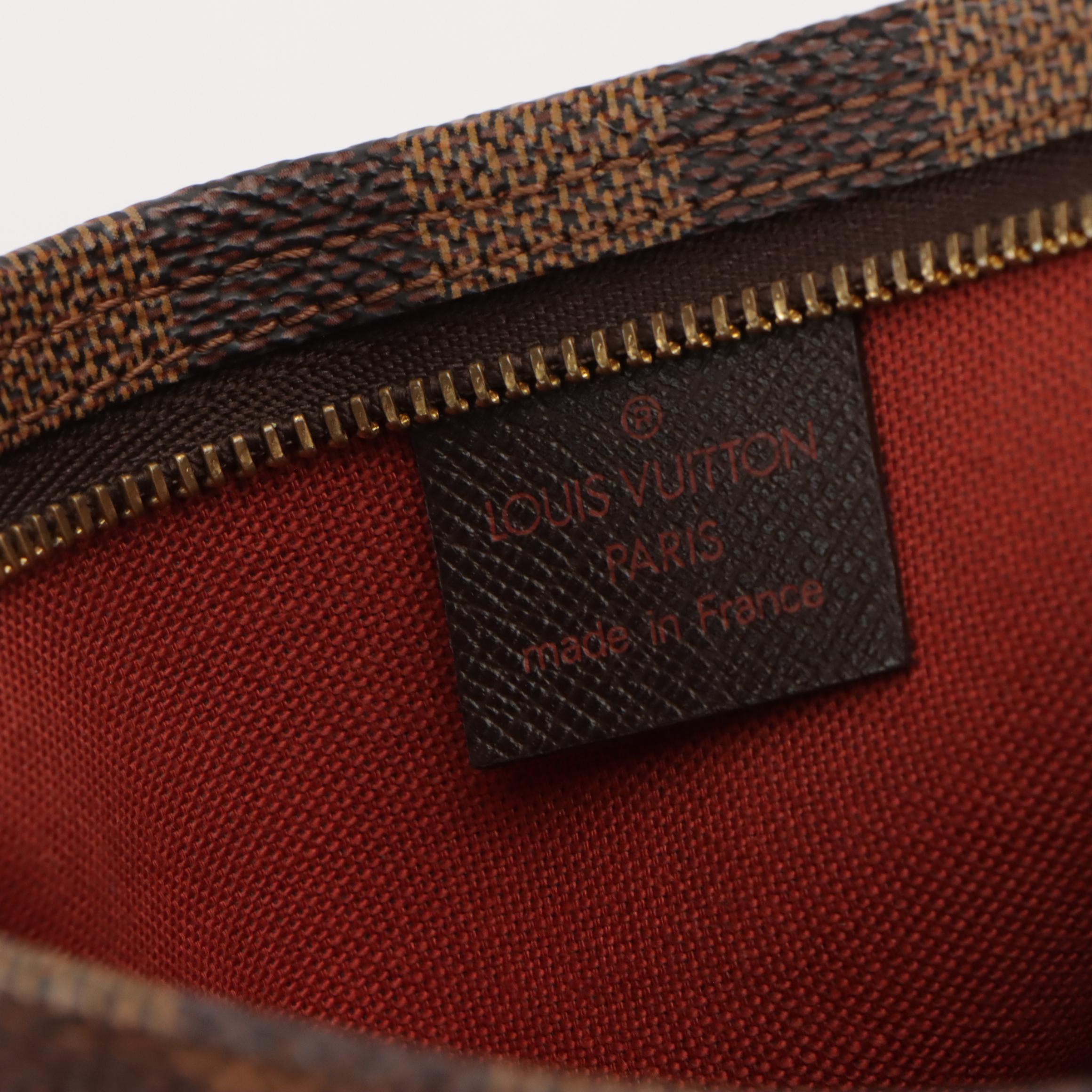 Louis Vuitton Trousse Accessories Pochette Bag in Damier Ebene Canvas