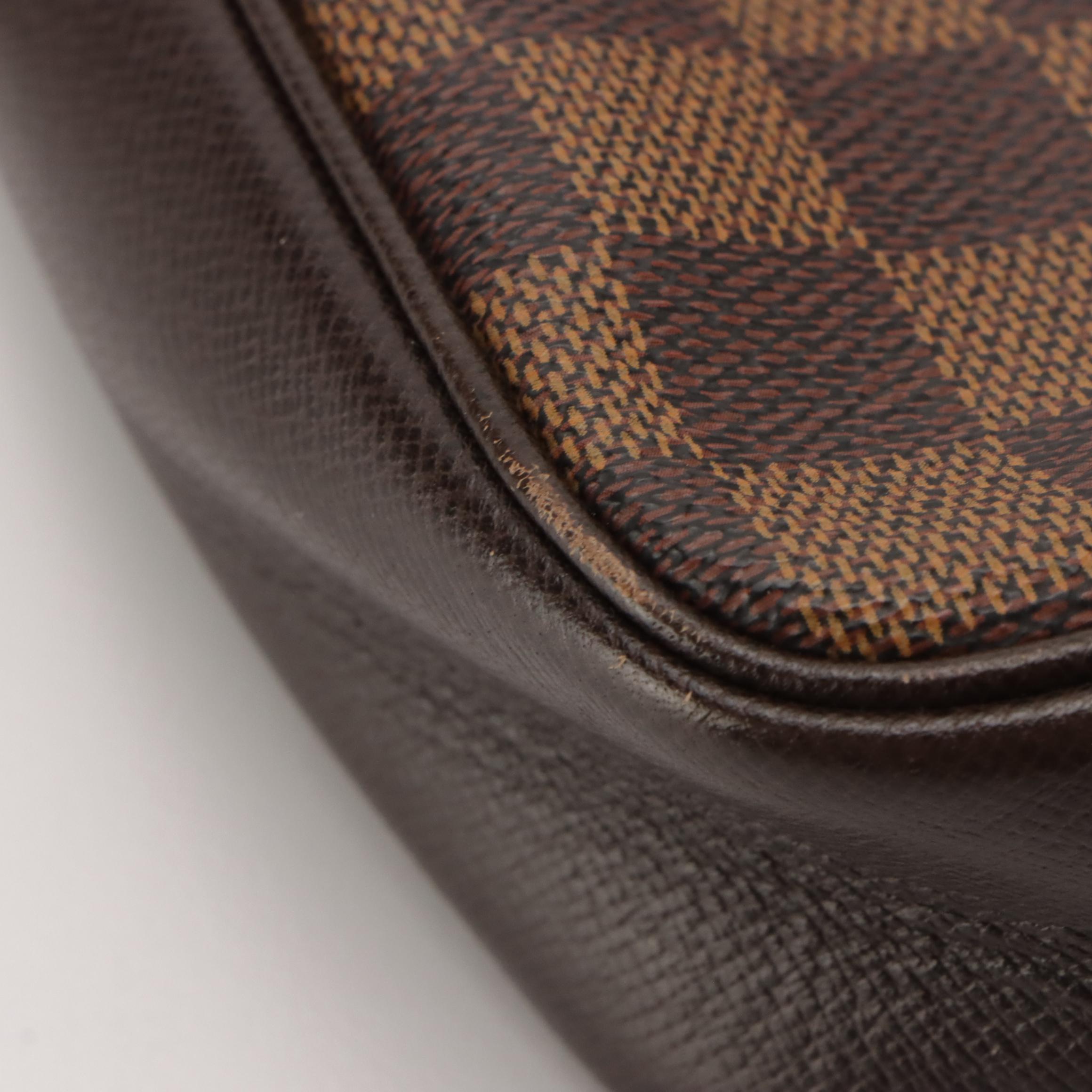 Louis Vuitton Trousse Accessories Pochette Bag in Damier Ebene Canvas