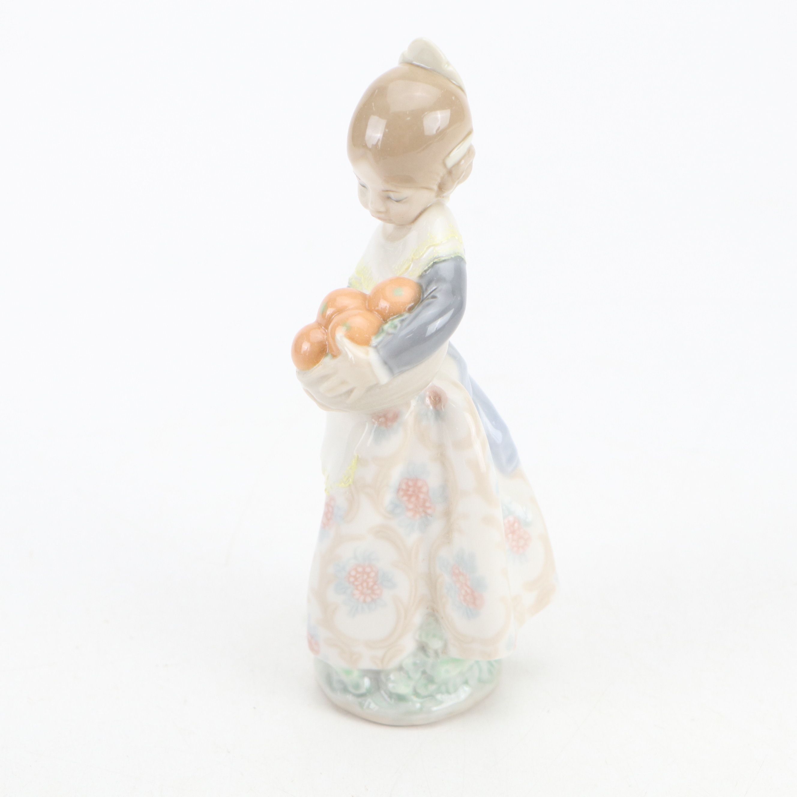 Lladró "Dreamer," "Naughty," and "Valencian Girl" Porcelain Figurines