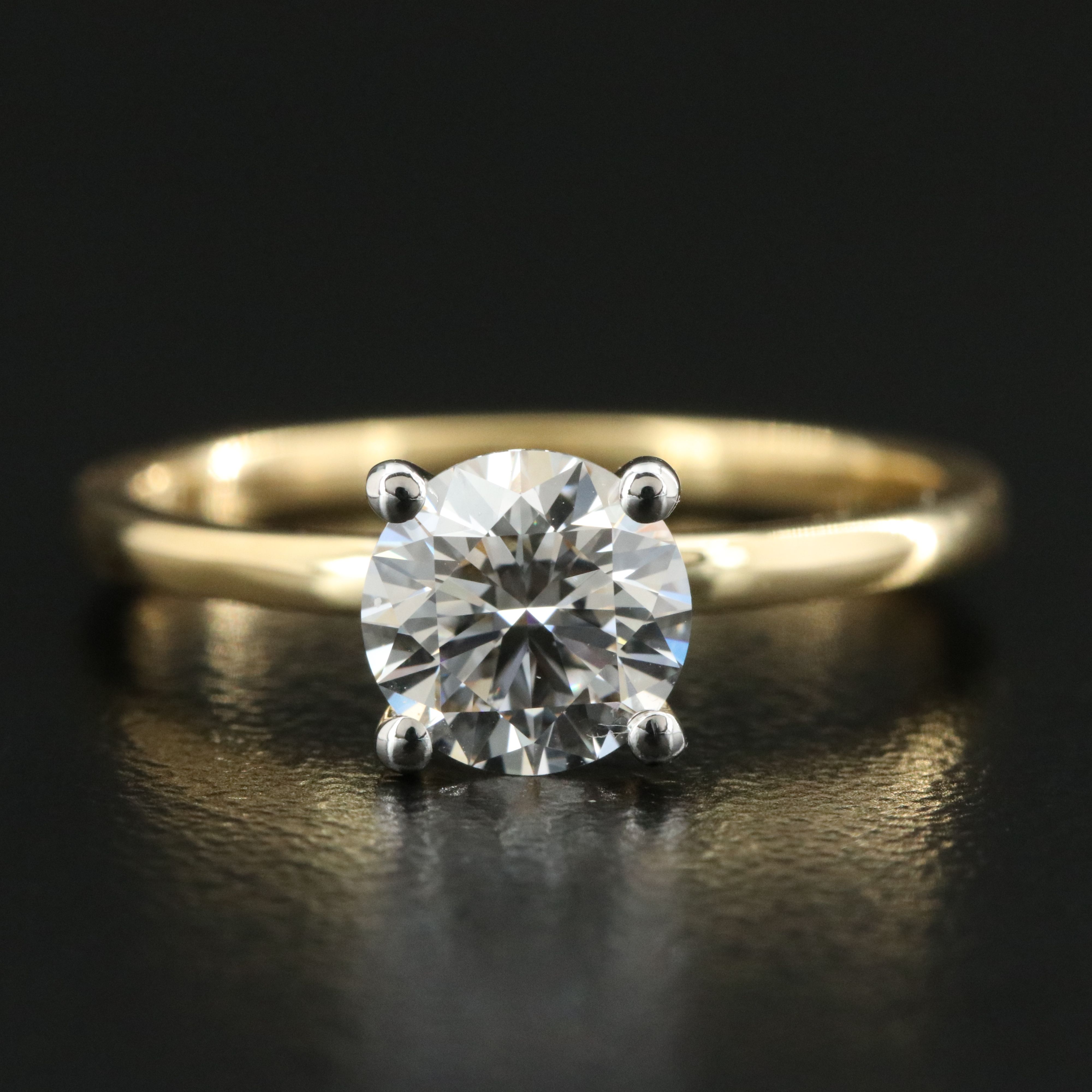 14K 1.01 CT Lab Grown Diamond Solitaire Ring with IGI Report