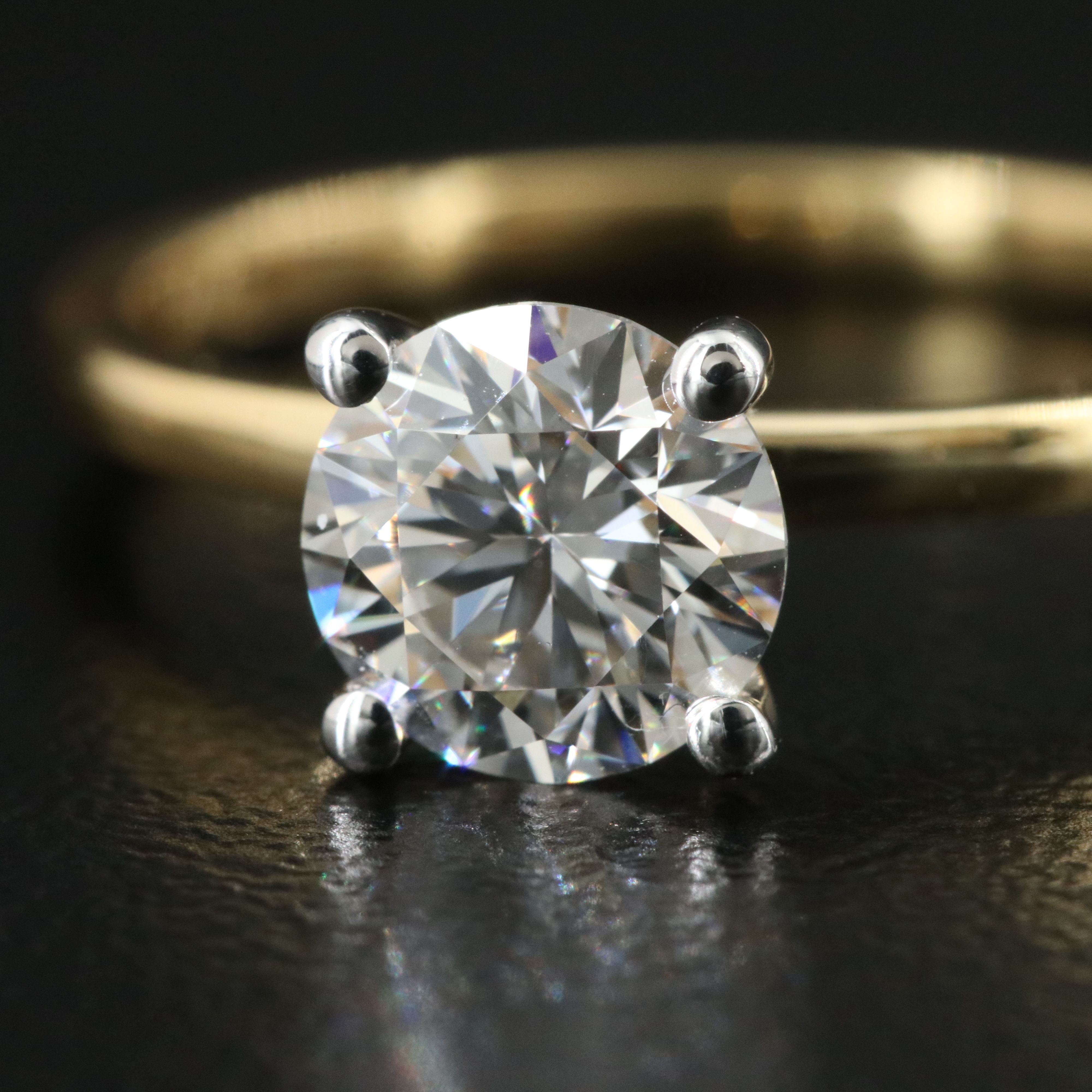 14K 1.01 CT Lab Grown Diamond Solitaire Ring with IGI Report