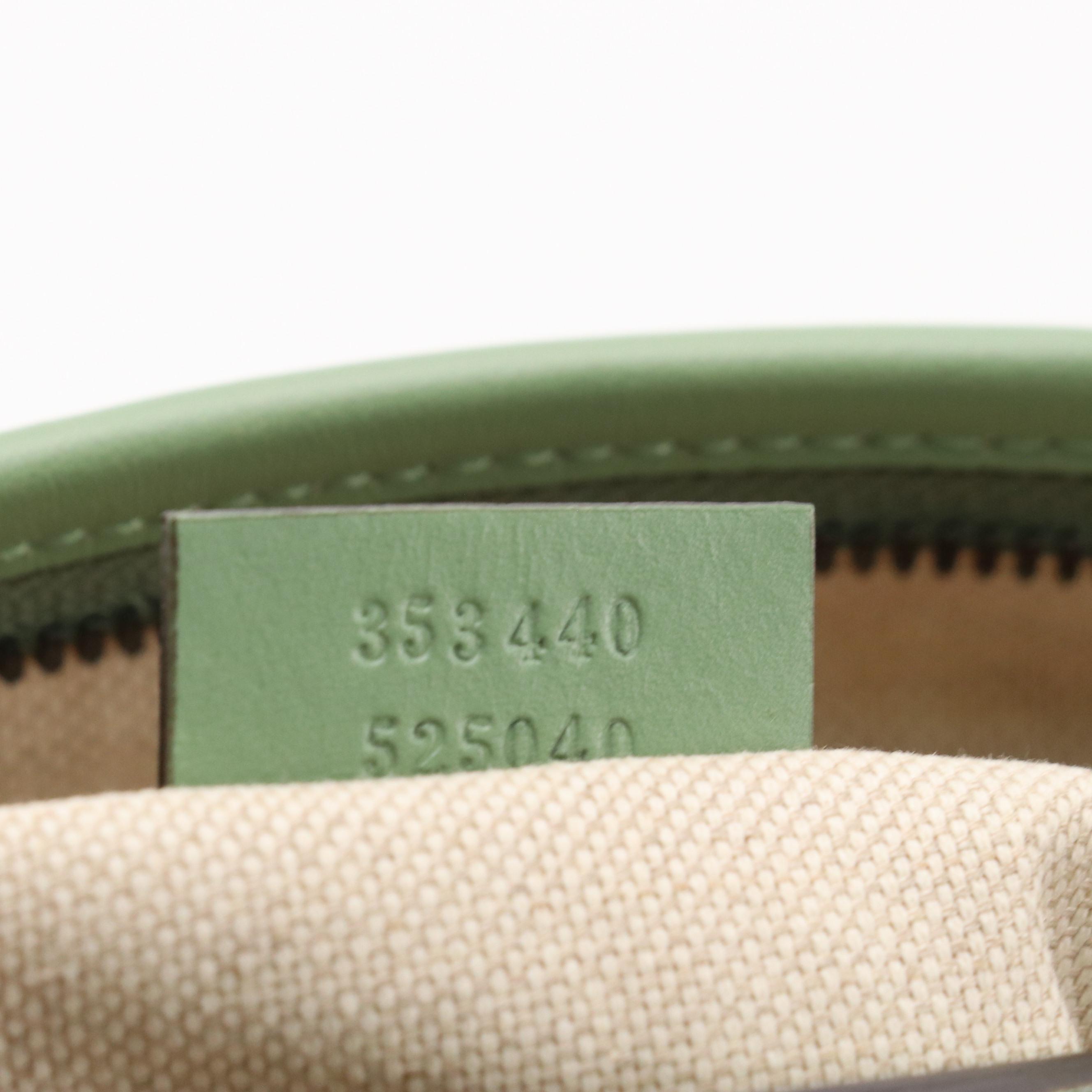 Gucci x Kris Knight Two-Way Tote in Mint Green Floral Nylon Canvas and Leather