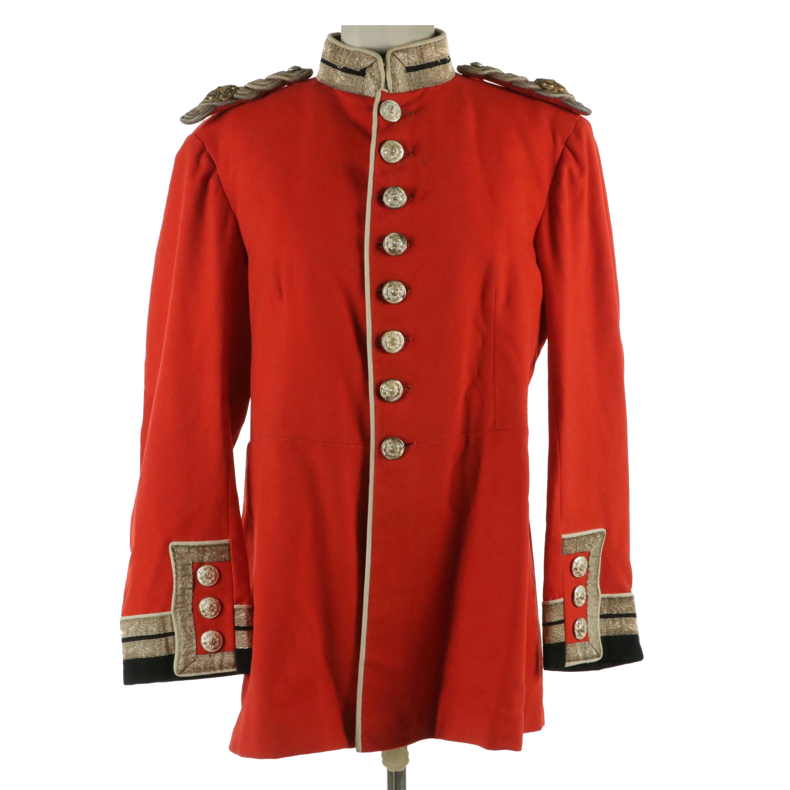 British Lord-Lieutenant Uniform Tunic Jacket in Scarlet Wool Melton, 1930s