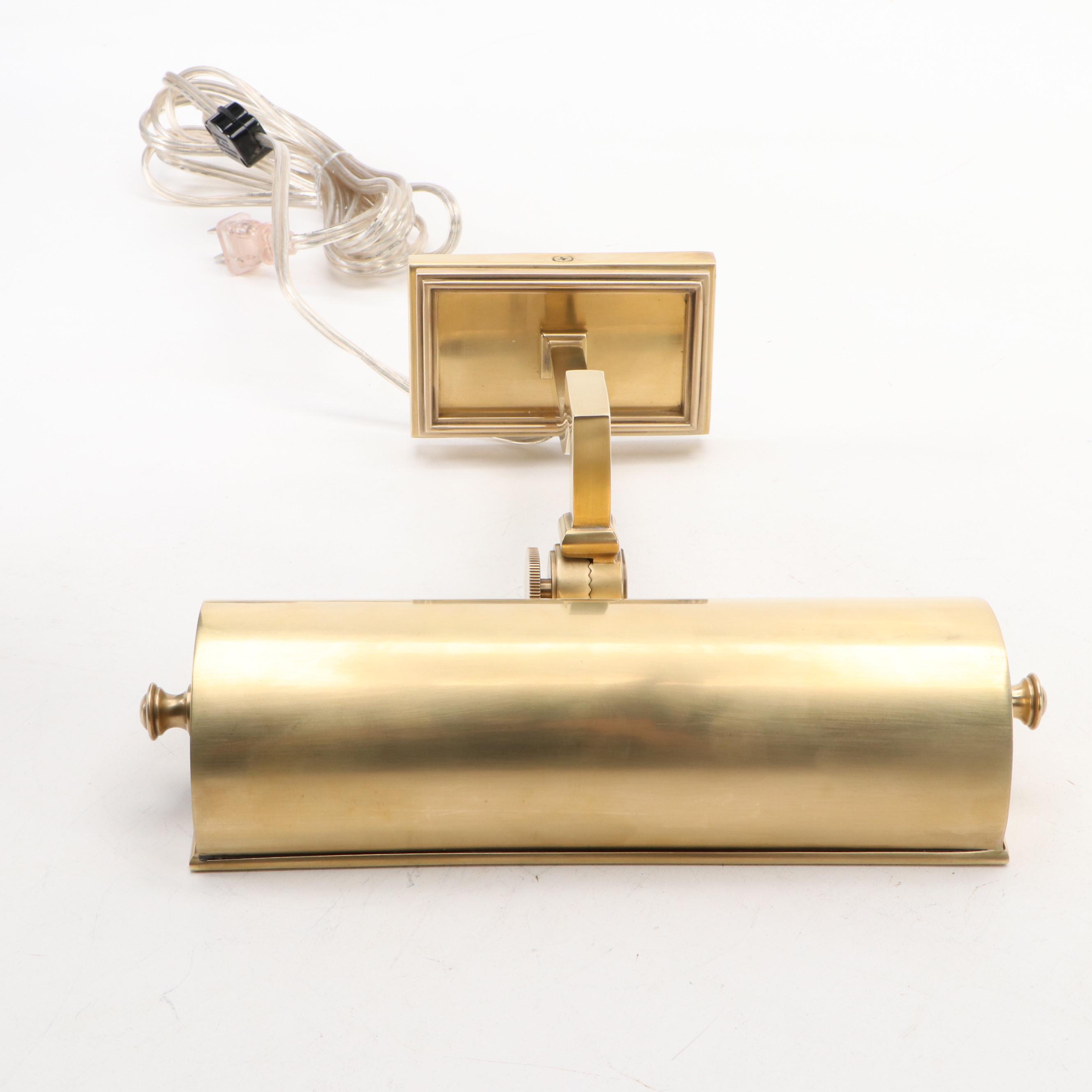 Visual Comfort and Co. "Dean" Brass Wall Mount Picture Light, 21st C.