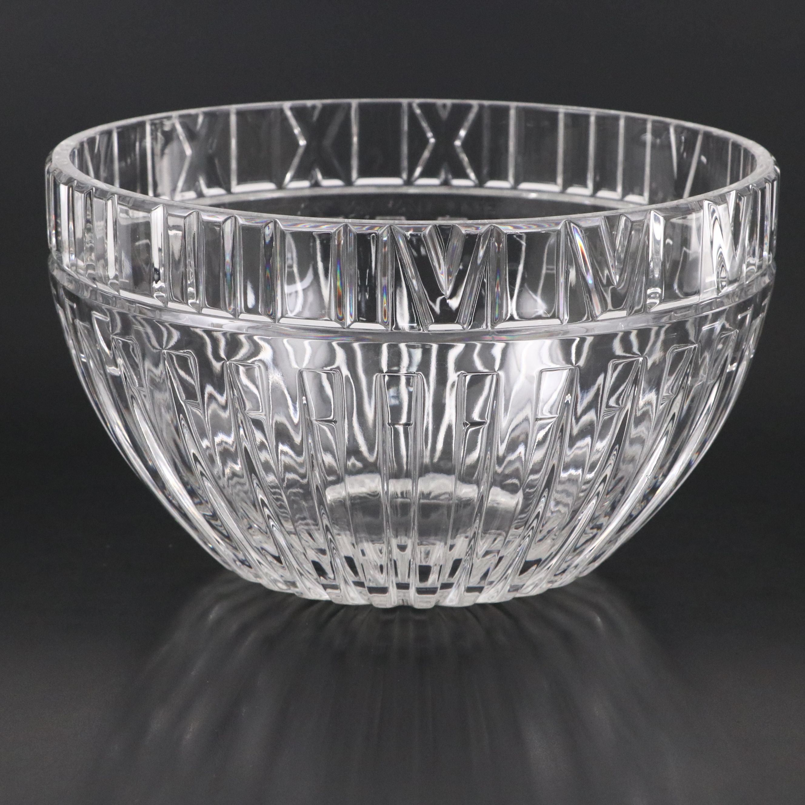Tiffany & Co. "Atlas" Round Crystal Bowl