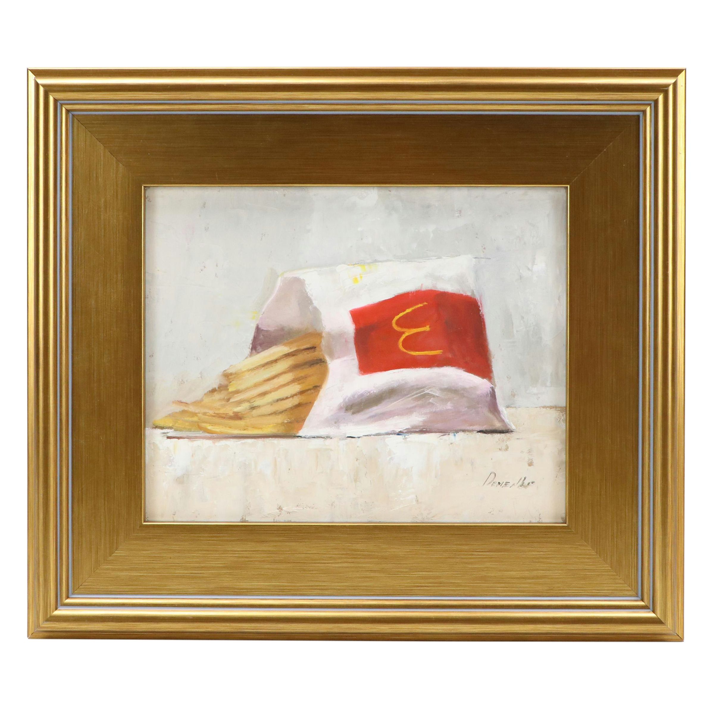 Natalia Demenko Still Life Oil Painting of McDonald's Fries, 21st Century