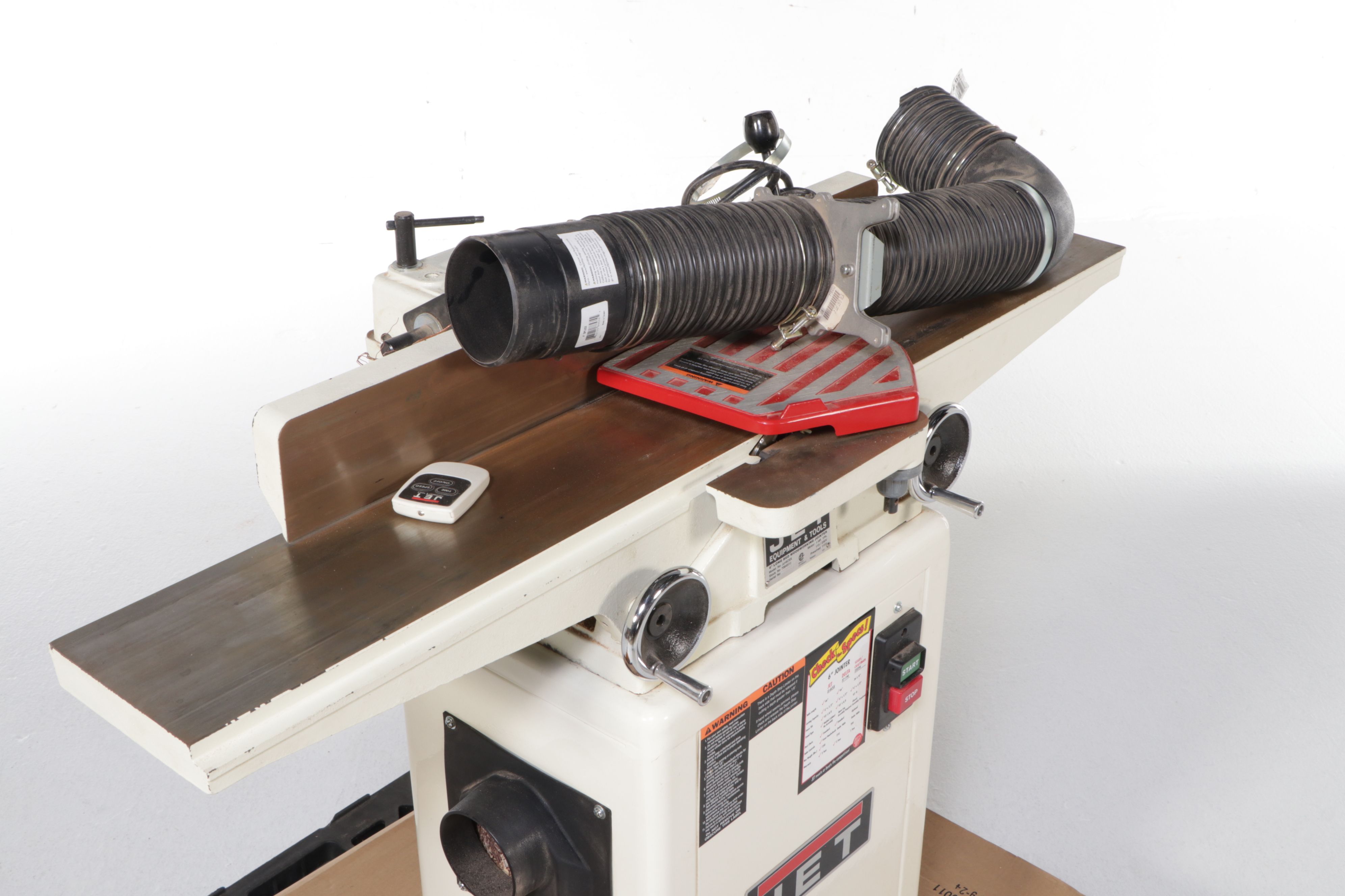 JET Long Bed 6" Woodworking Jointer with Hose for Dust Collector
