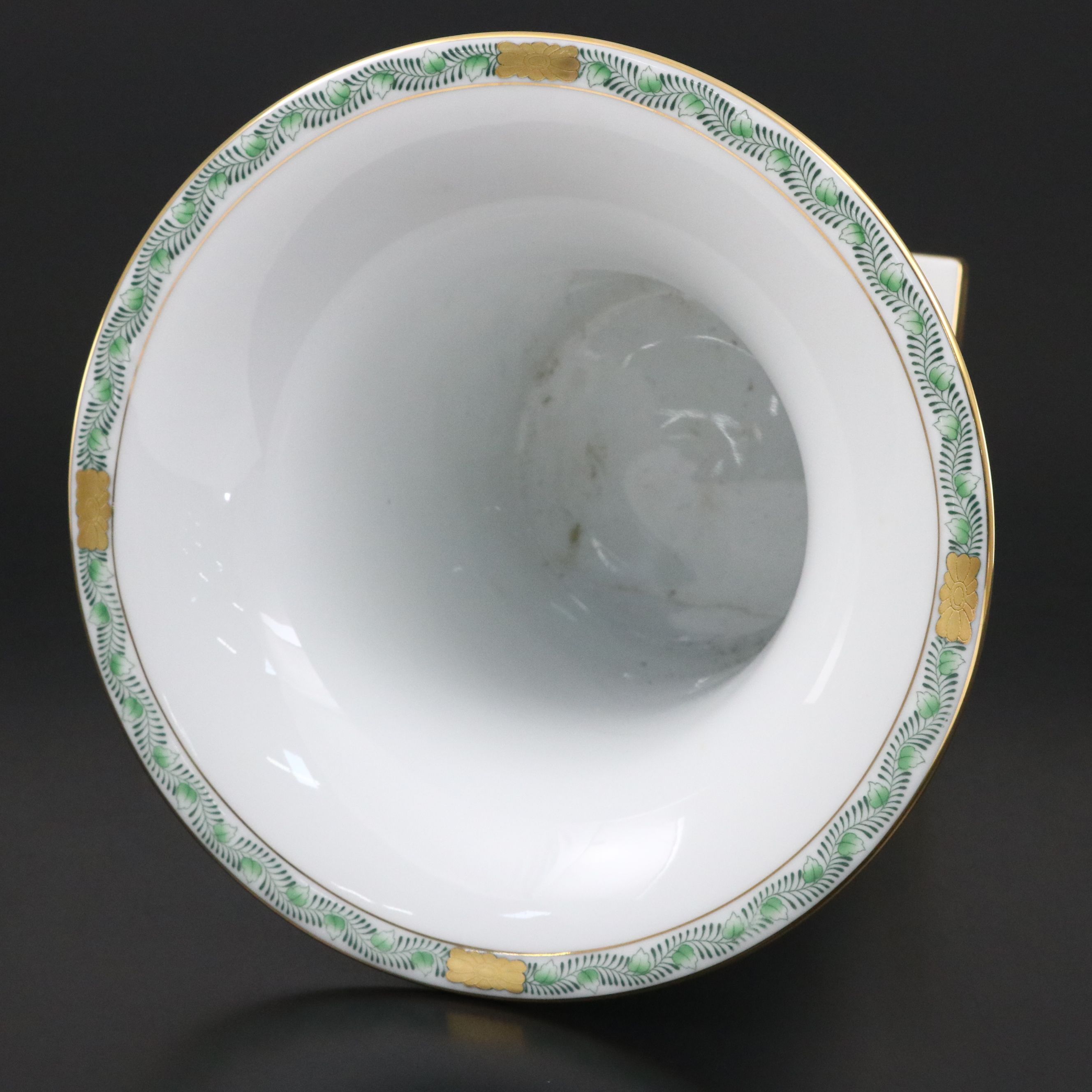 Herend Green "Chinese Bouquet" Porcelain Urn Vase, 1998