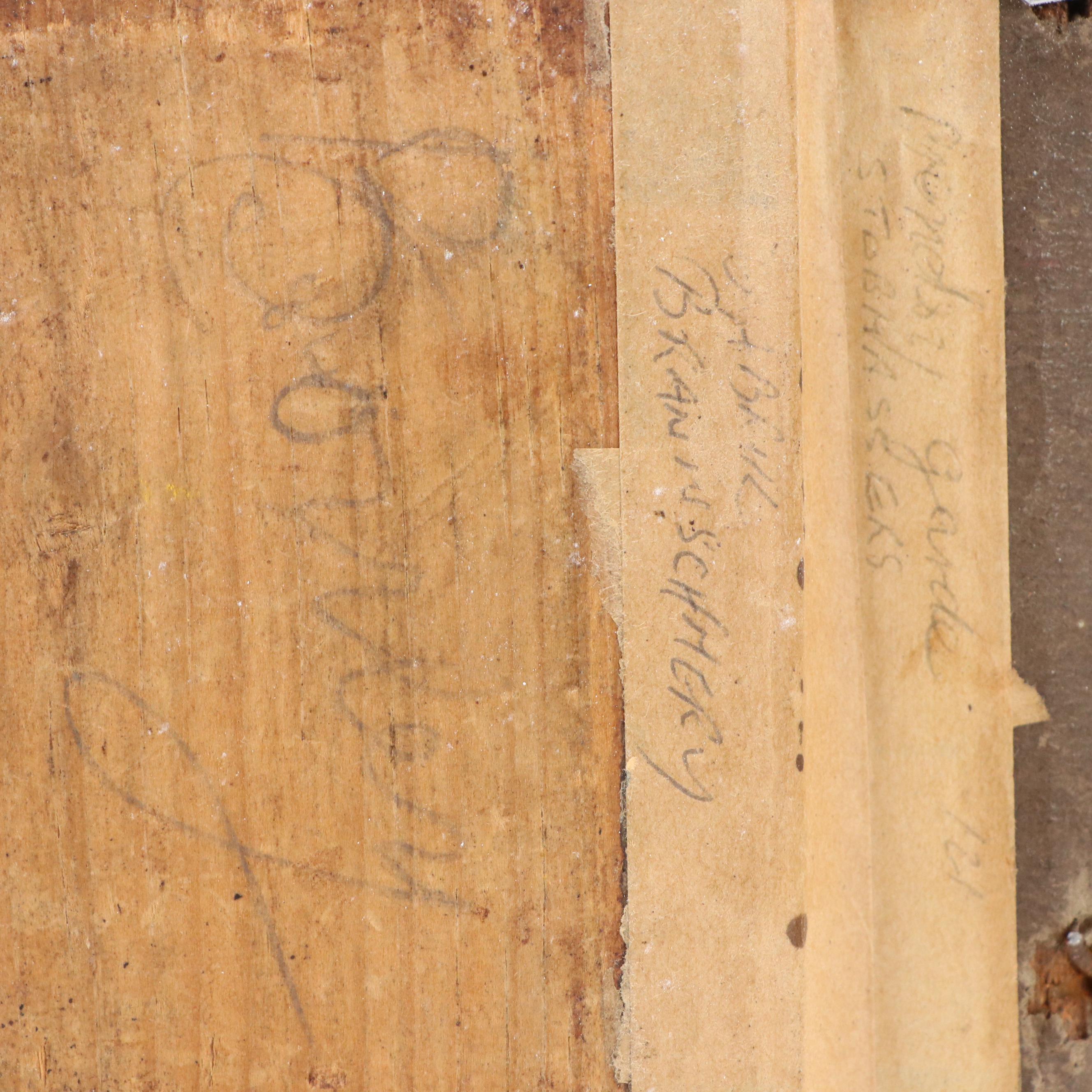 Genre Oil Painting of Two Women Looking at Document, 19th Century