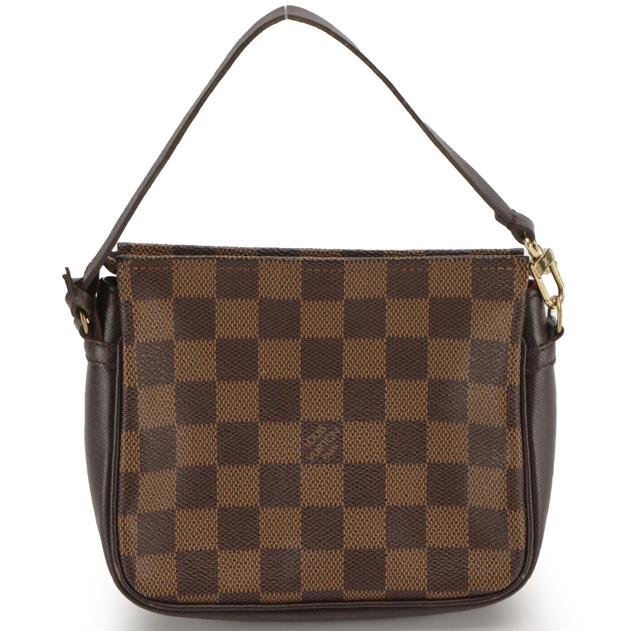 Louis Vuitton Trousse Accessories Pochette Bag in Damier Ebene Canvas