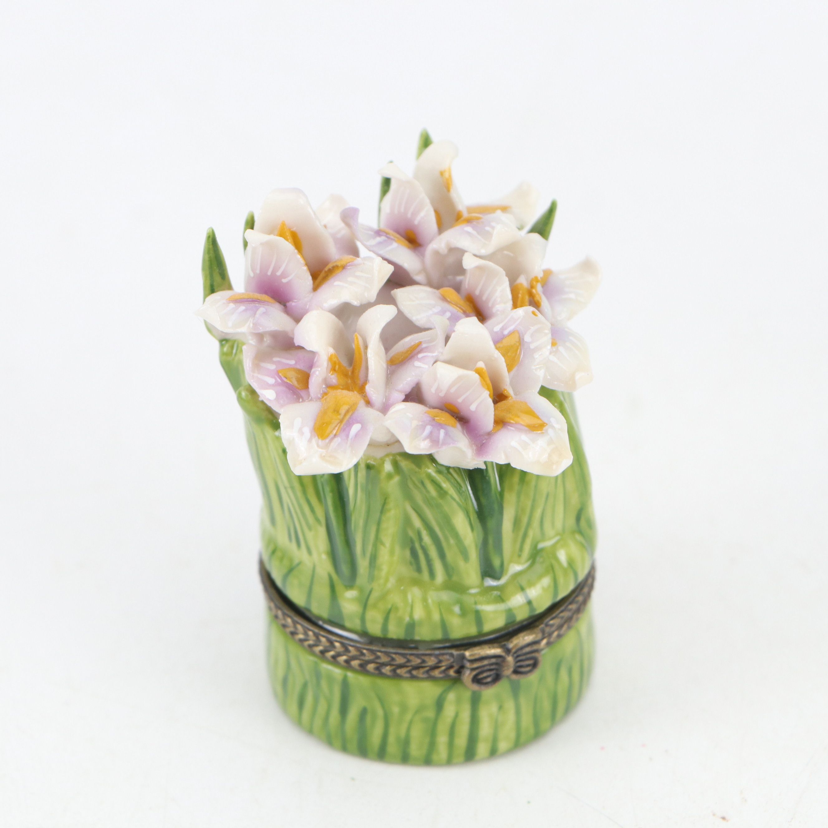 Herend Porcelain Butterfly Bud Vase with Boxes