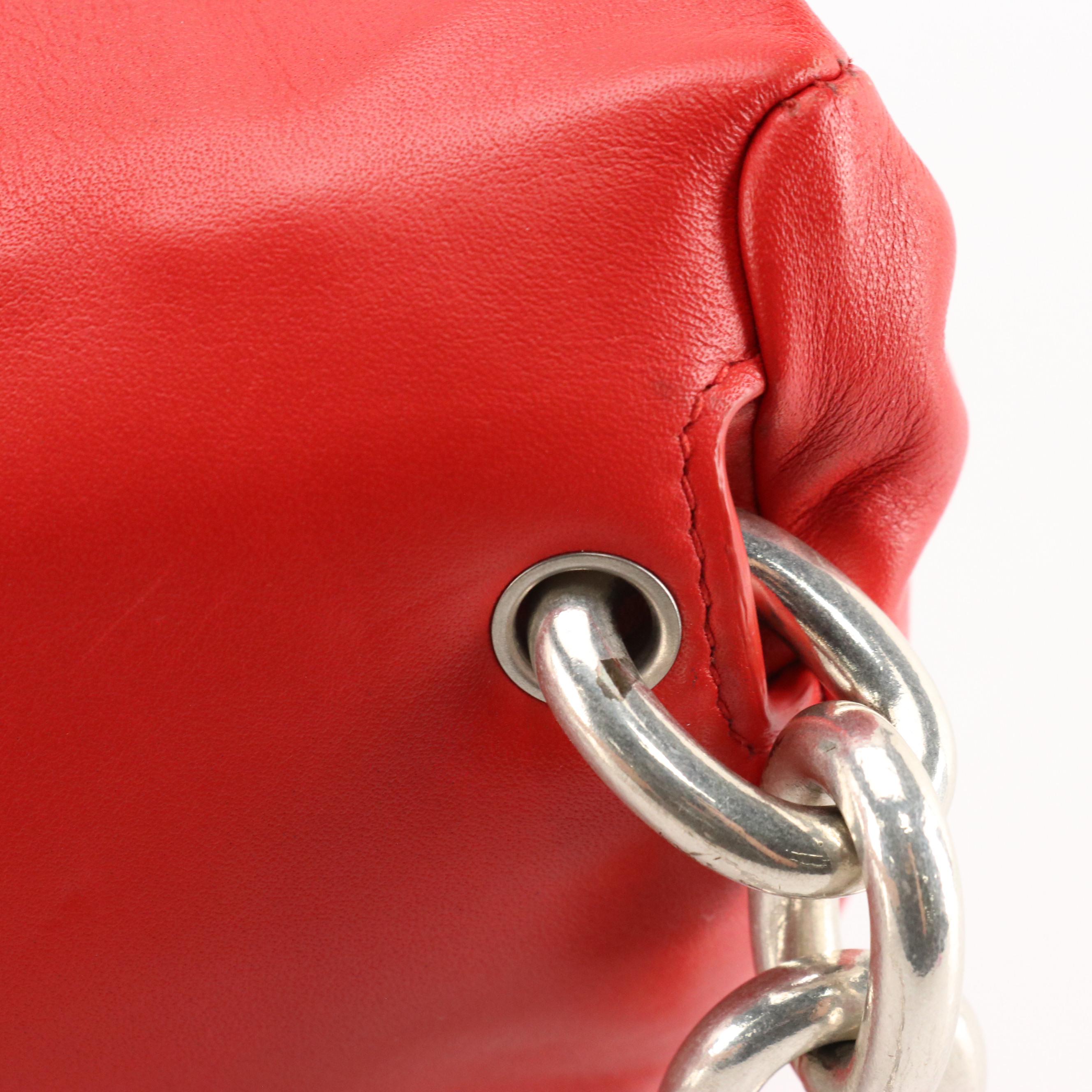 Bottega Veneta The Pouch Belt/Sling Bag in Cherry Red Calfskin Leather