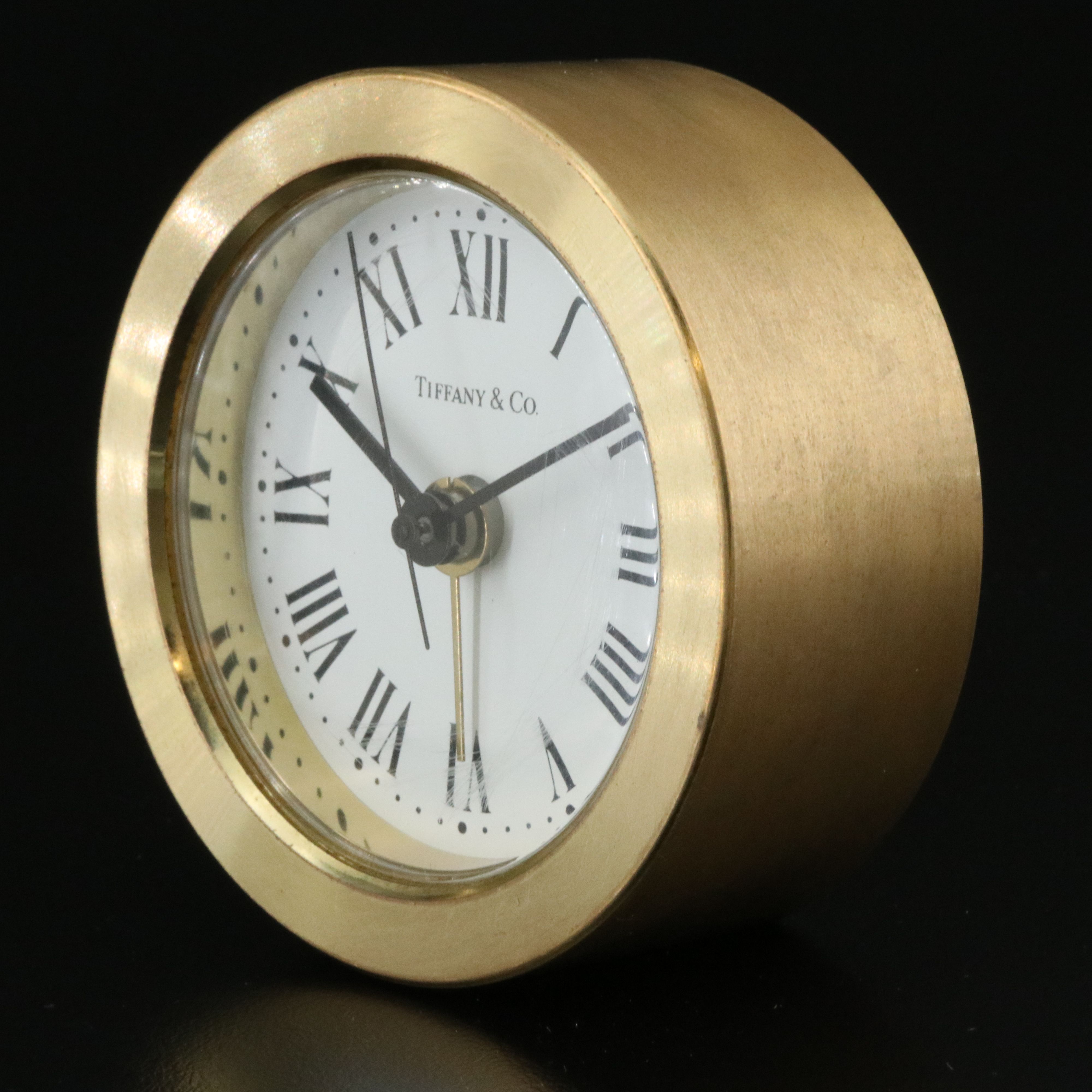 Tiffany & Co. Round Brass Alarm Clock