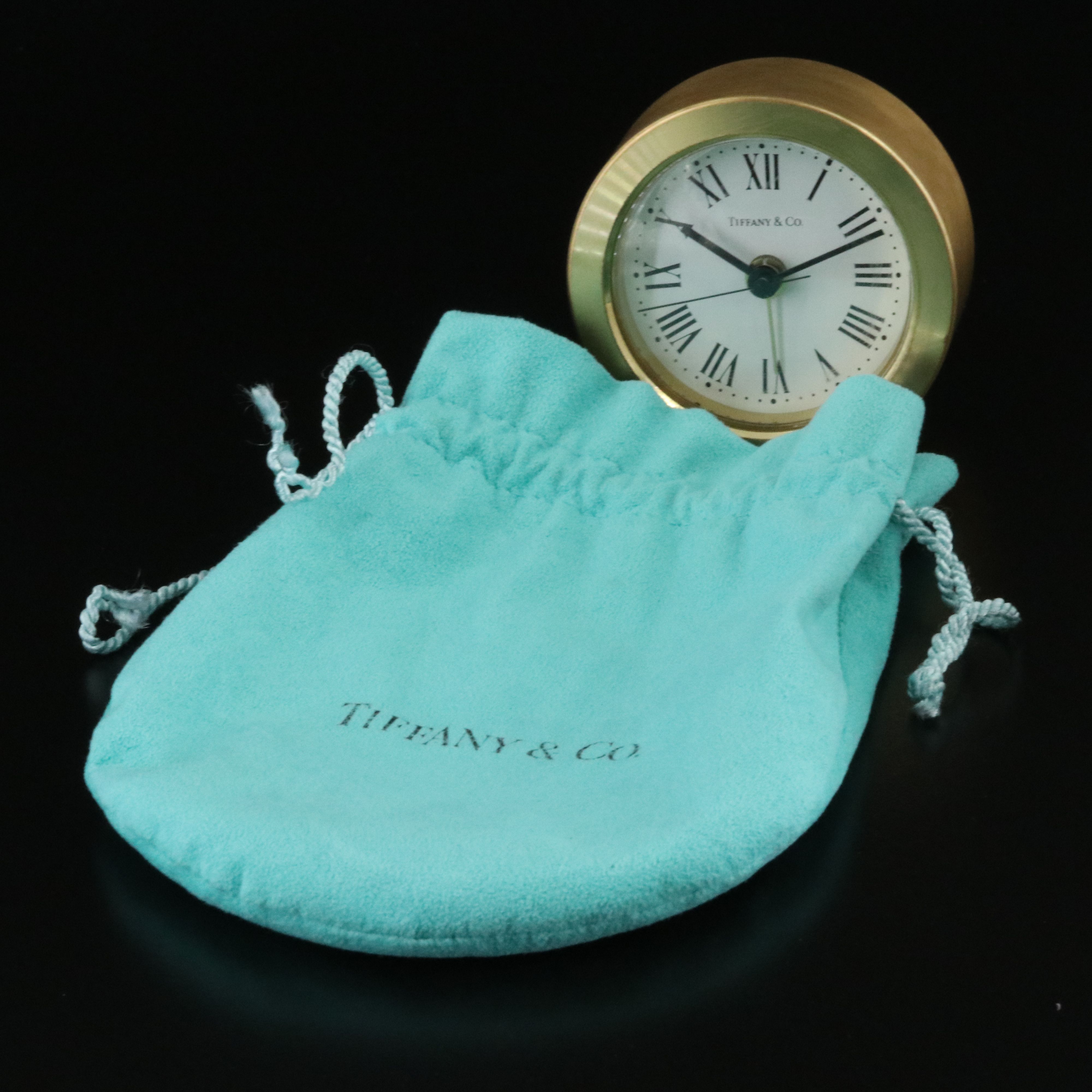 Tiffany & Co. Round Brass Alarm Clock