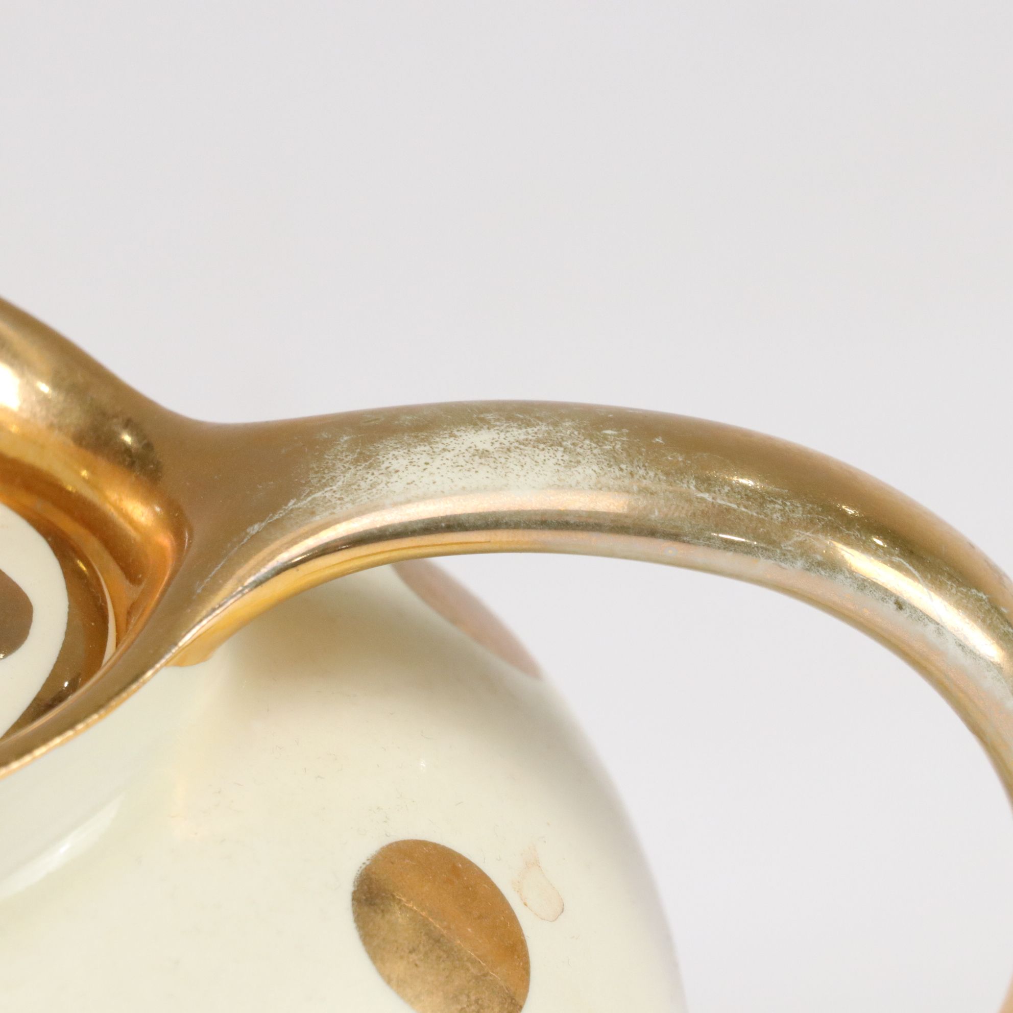 Anthropologie Pineapple Butter Dish with Orange Planters & Gilt Polka Dot Teapot