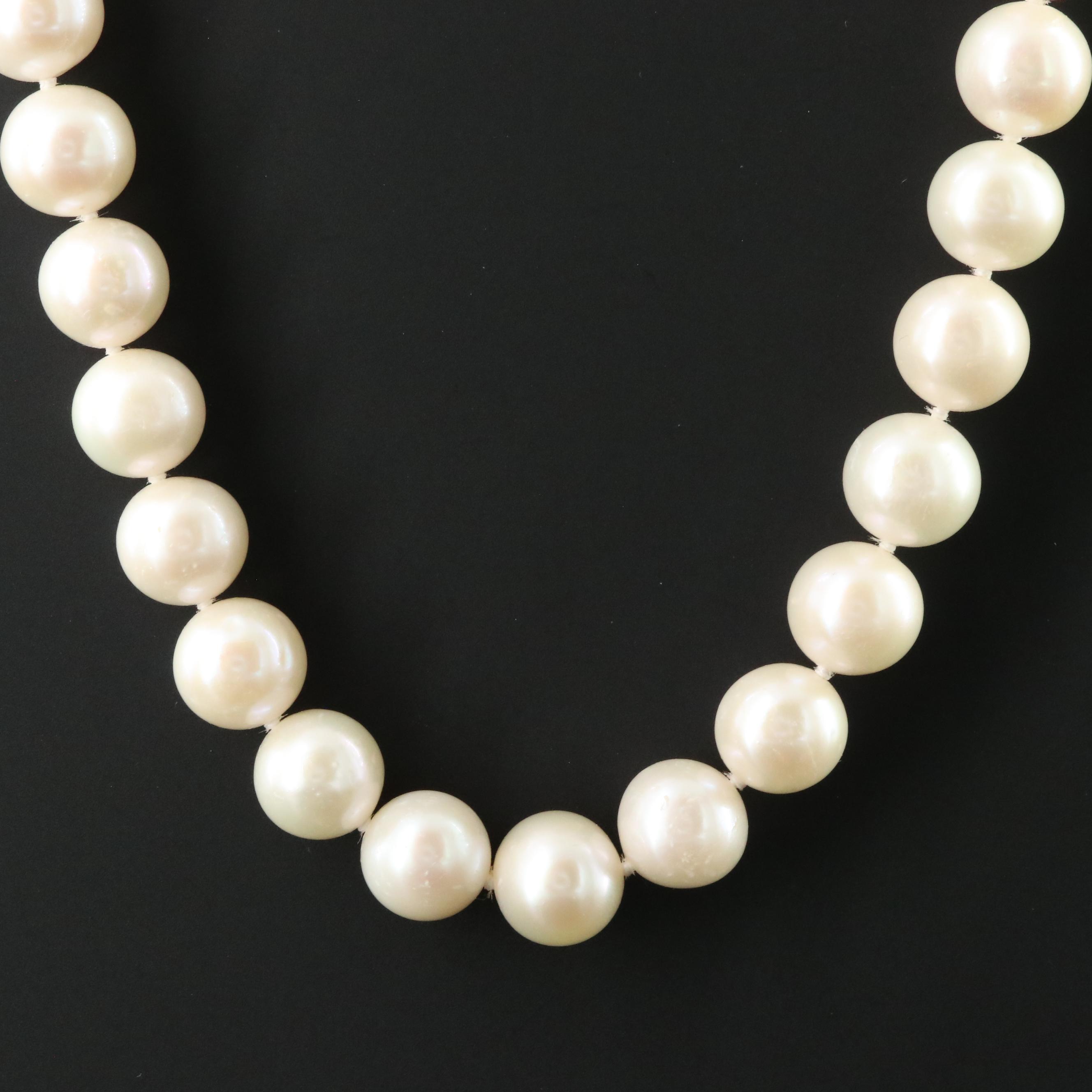 Pearl Necklace with 14K Clasp