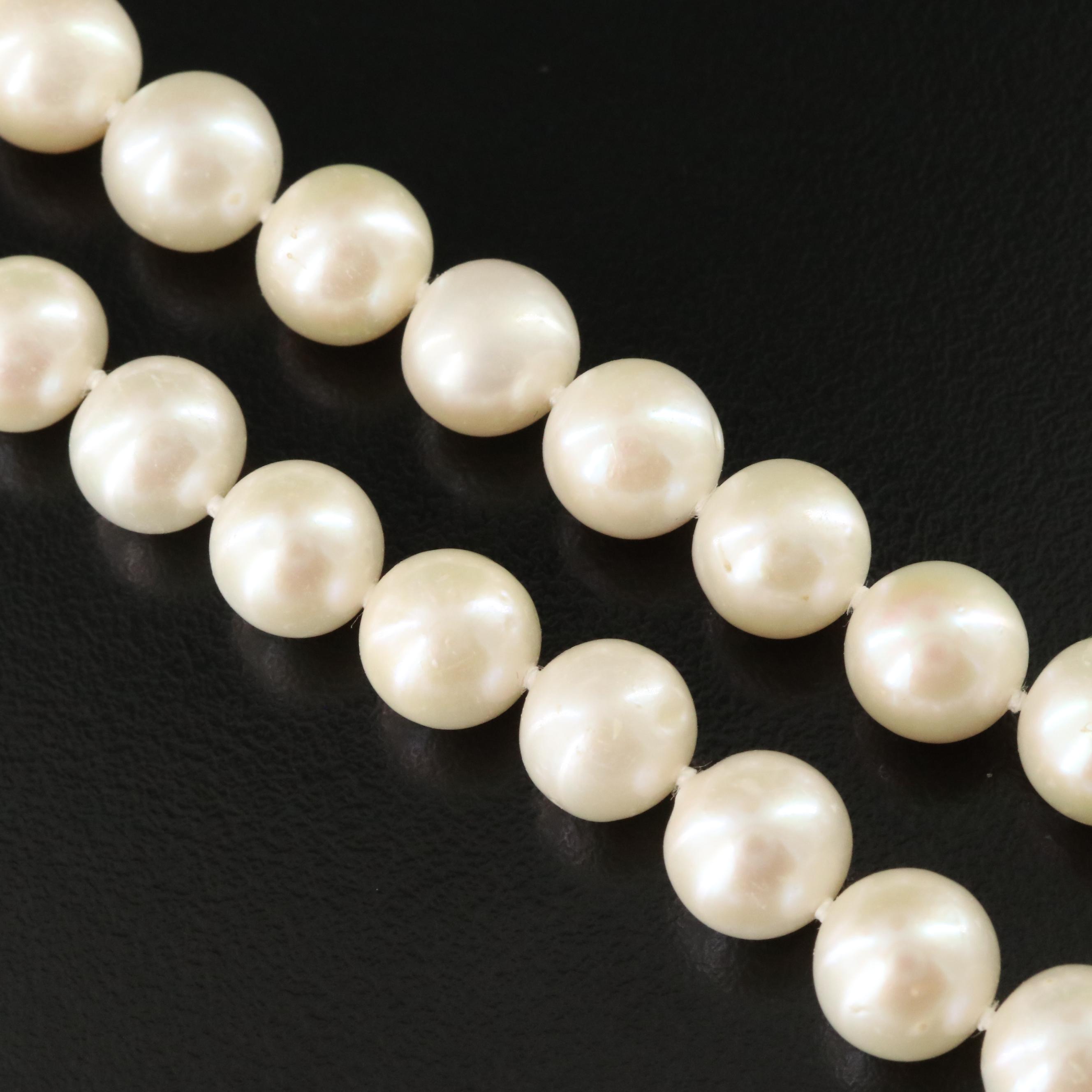 Pearl Necklace with 14K Clasp