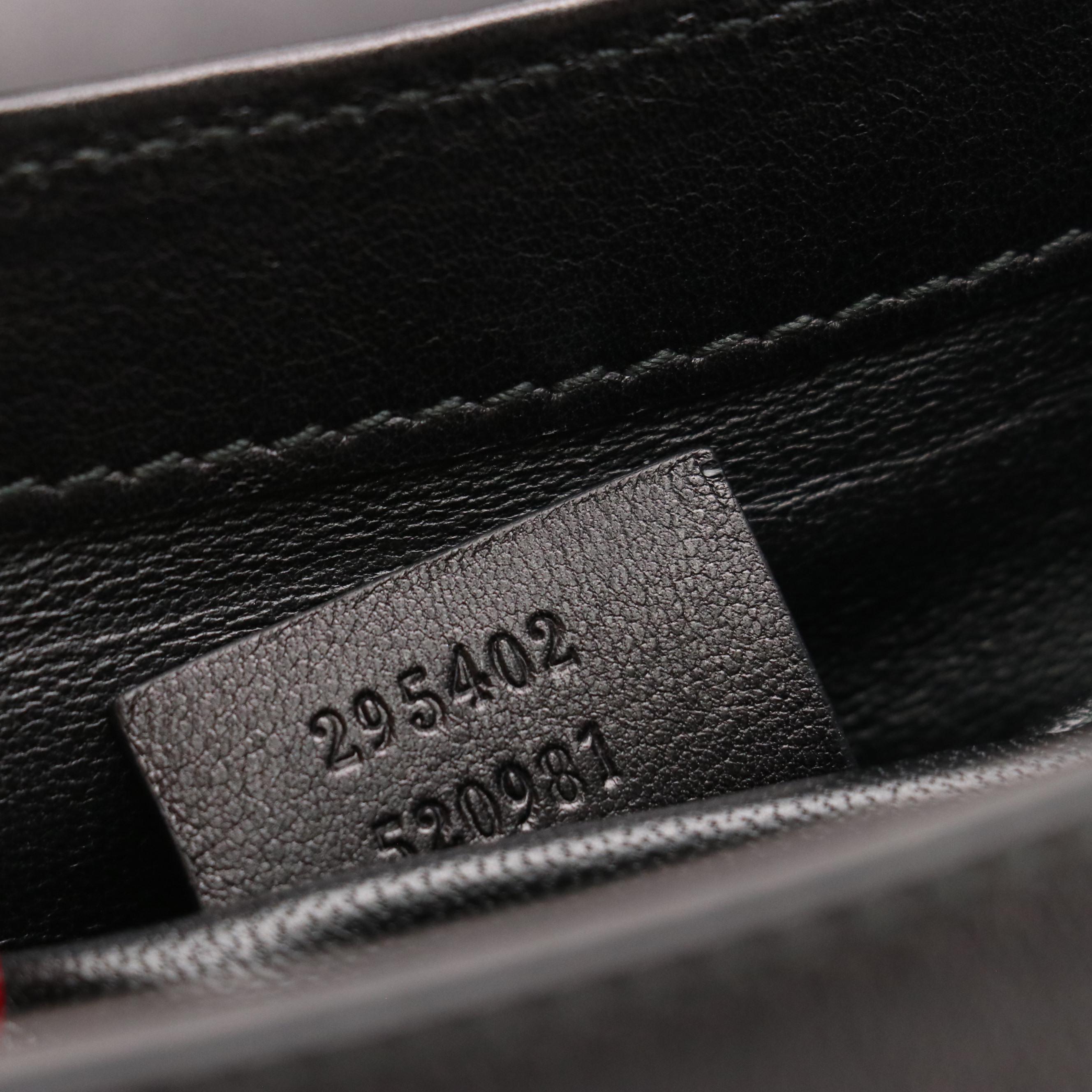 Gucci Black Leather Horsebit Flap Emily Chain Strap Shoulder Bag