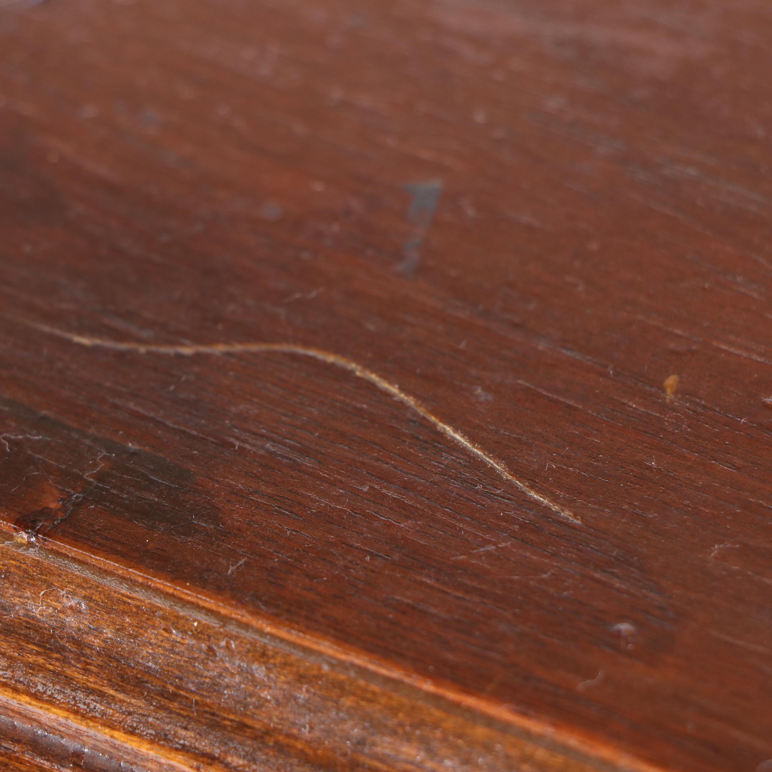 Edwardian Burl Wood and Walnut Dresser with Mirror, Early 20th Century