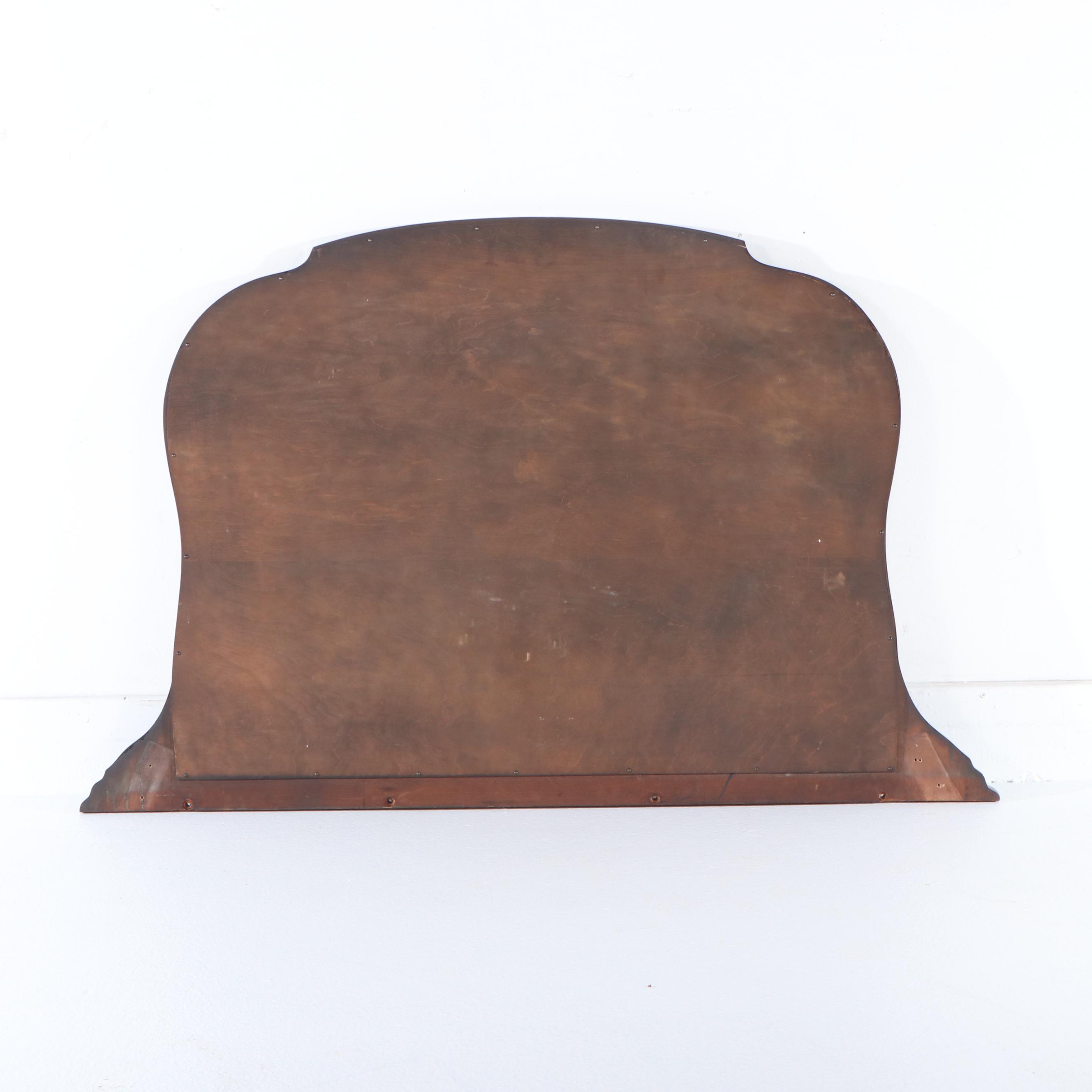 Edwardian Burl Wood and Walnut Dresser with Mirror, Early 20th Century