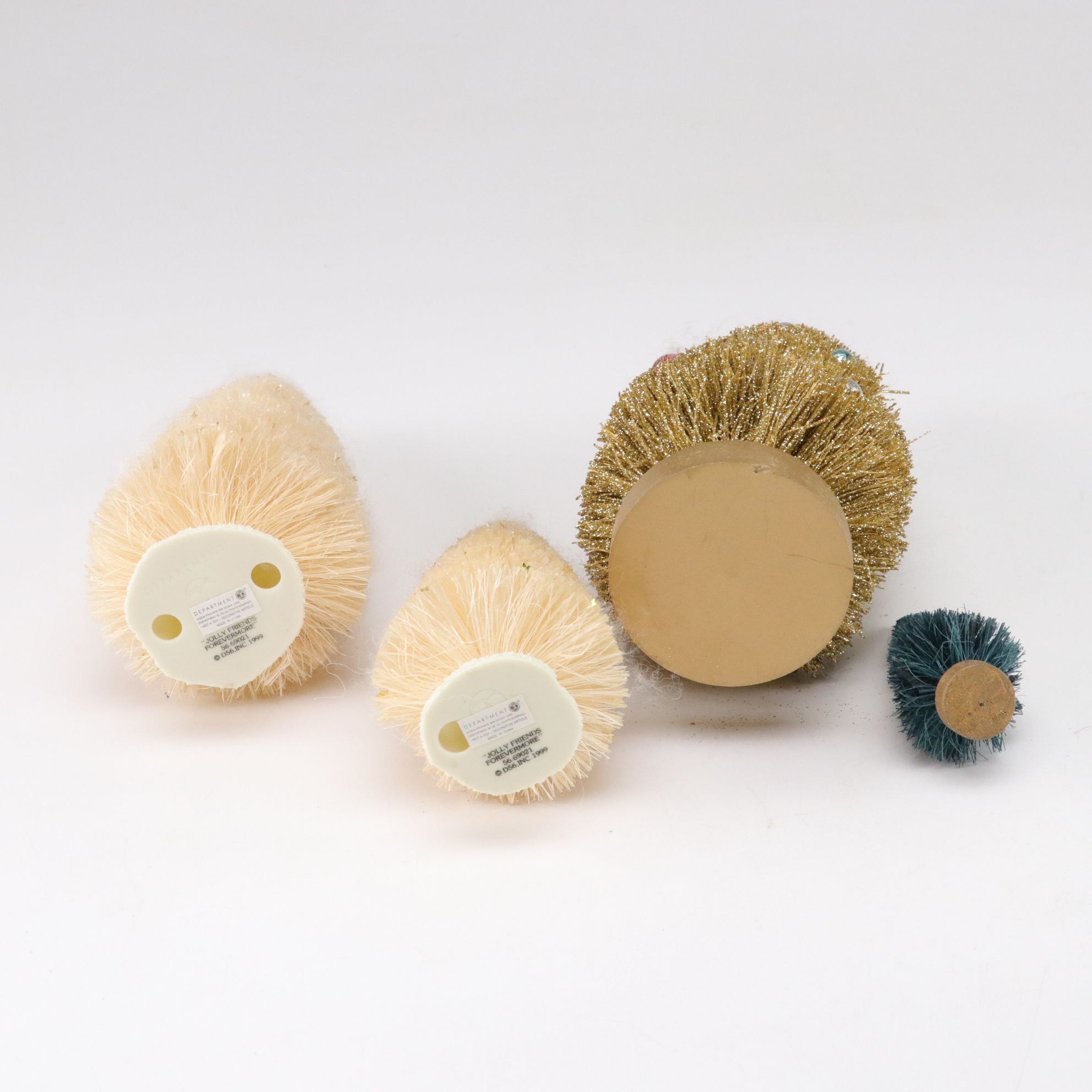 Department 56 in Set of Frosted & Glitter Bottle Brush Christmas Trees