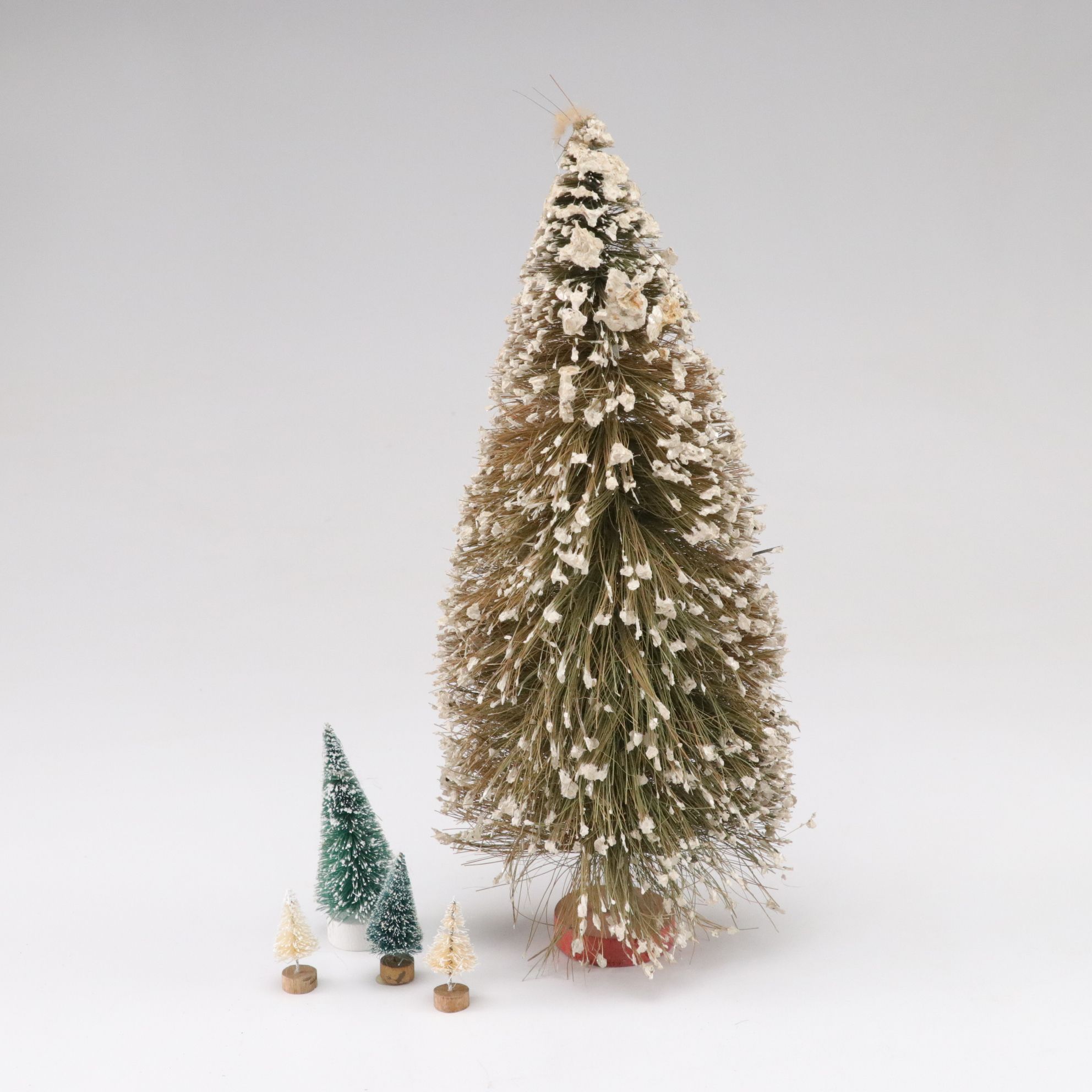 Department 56 in Set of Frosted & Glitter Bottle Brush Christmas Trees