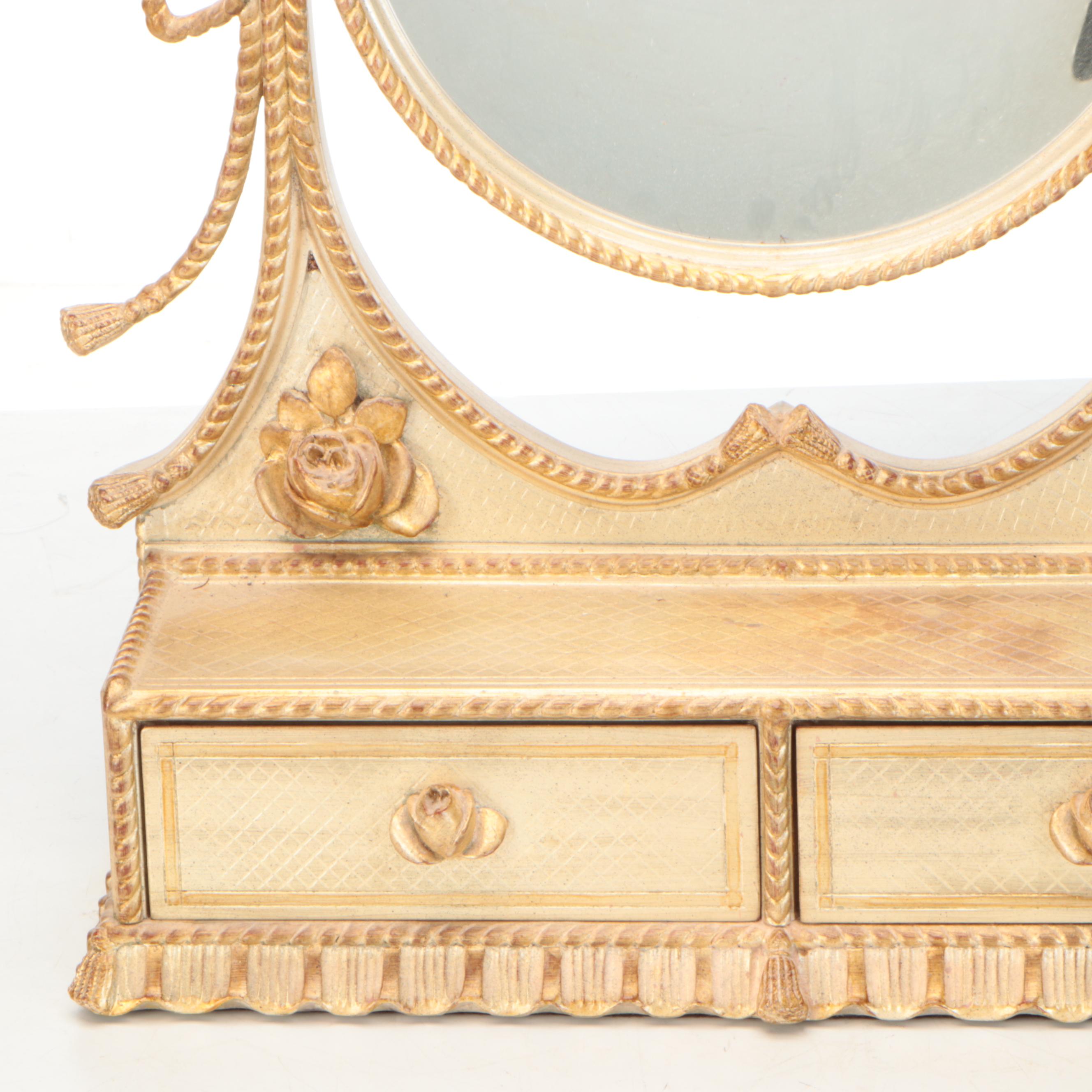 Rococo Style Wood Vanity Mirror
