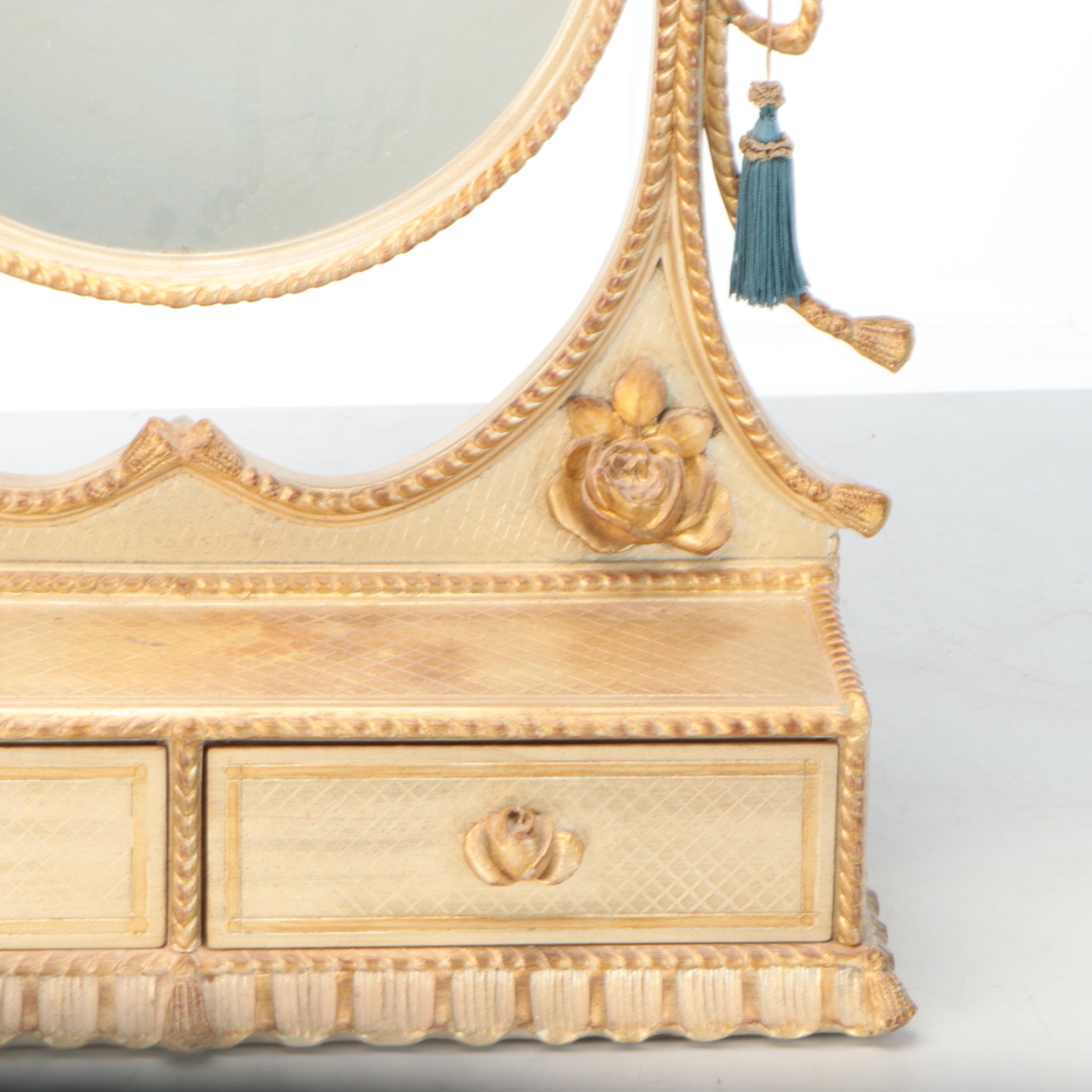 Rococo Style Wood Vanity Mirror