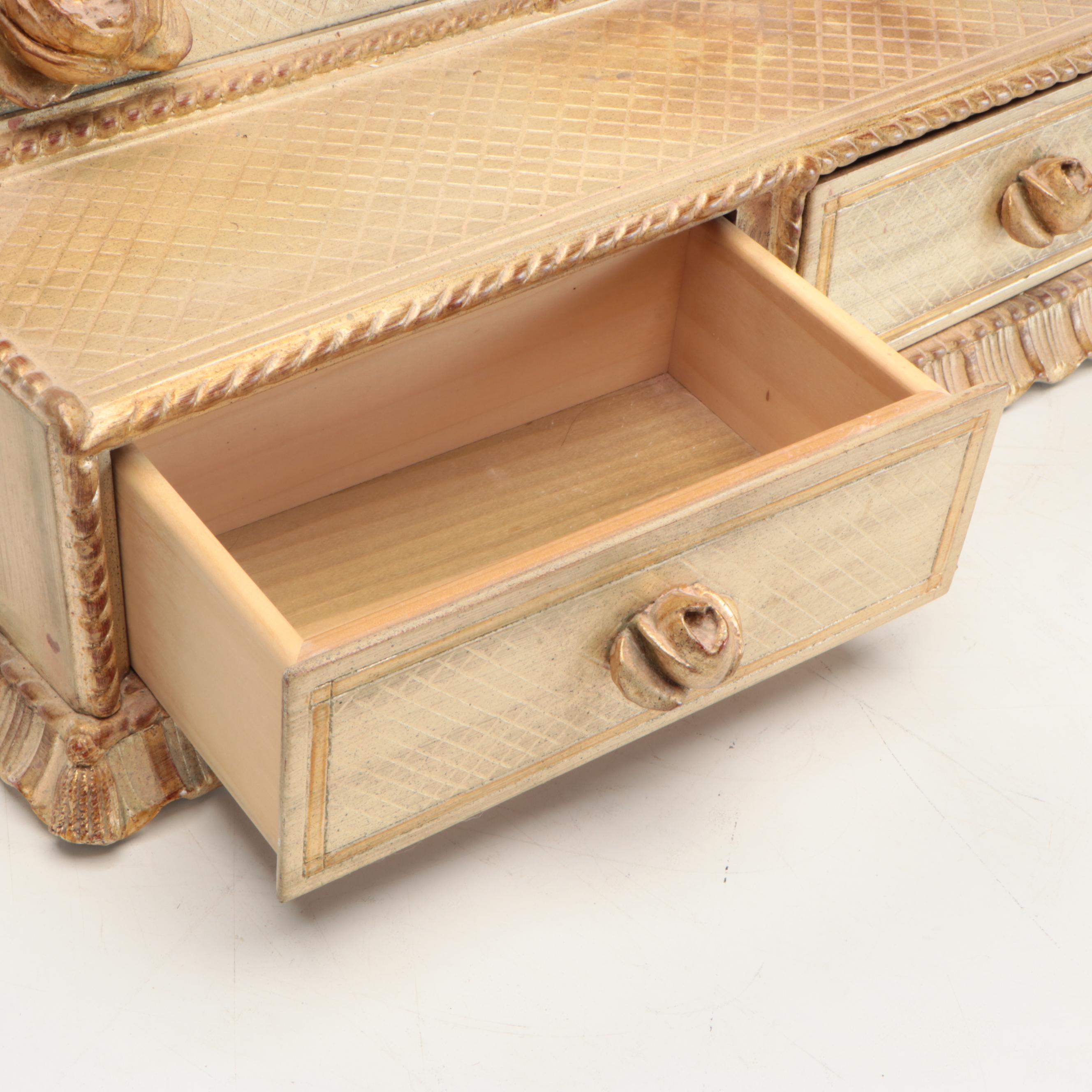 Rococo Style Wood Vanity Mirror