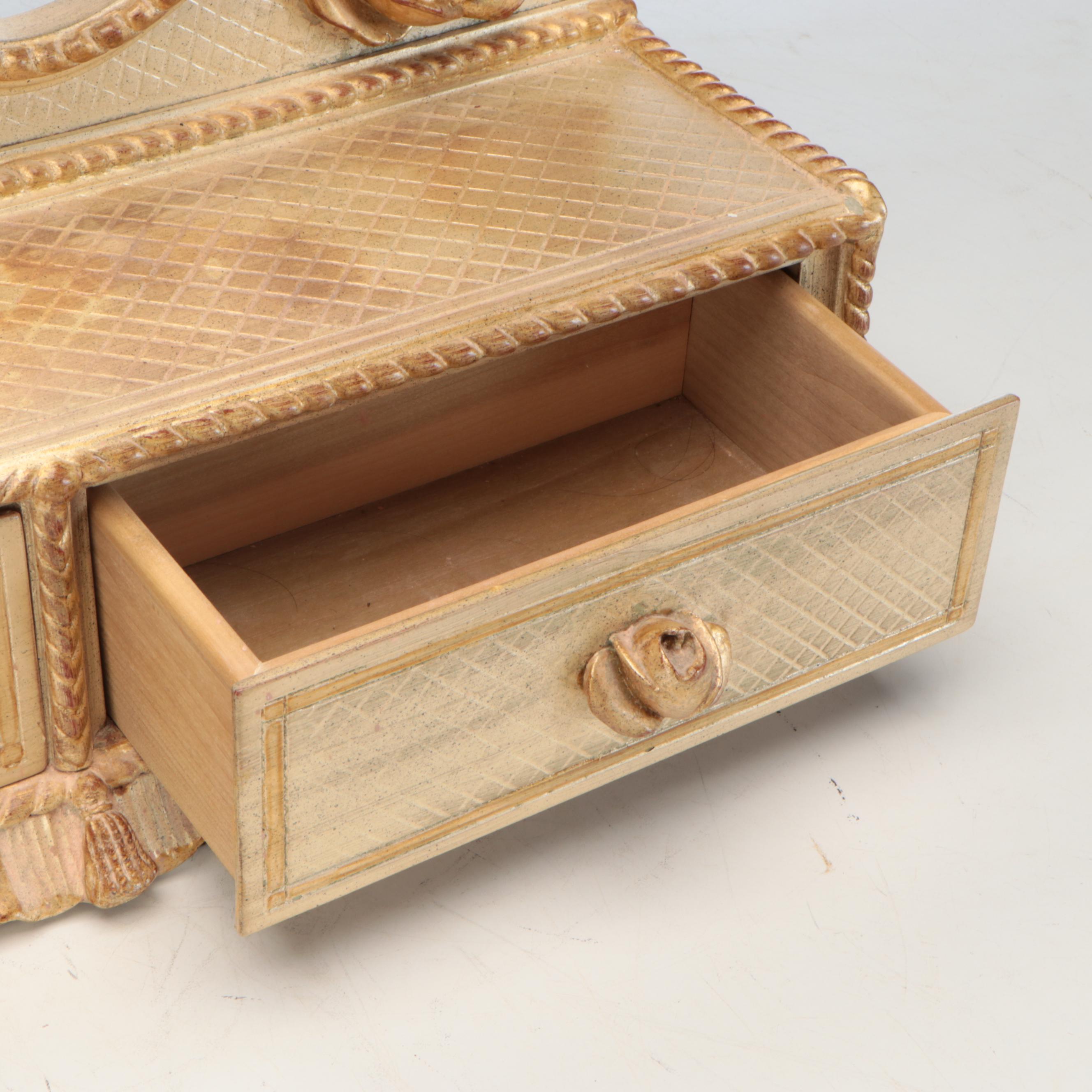 Rococo Style Wood Vanity Mirror