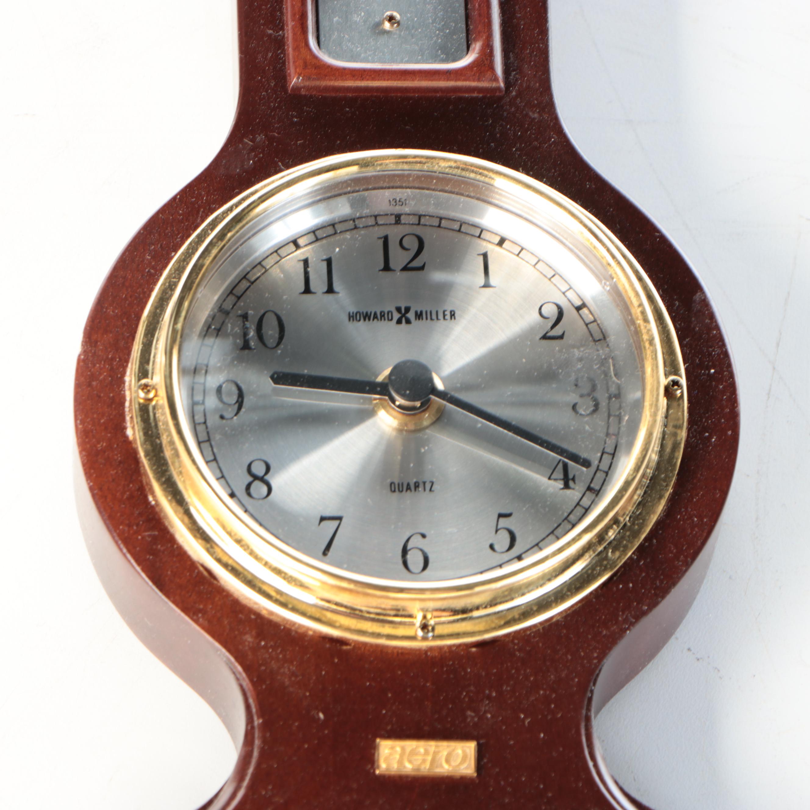 Howard Miller Federal Style Wood with Brass Decal Thermometer-Barometer