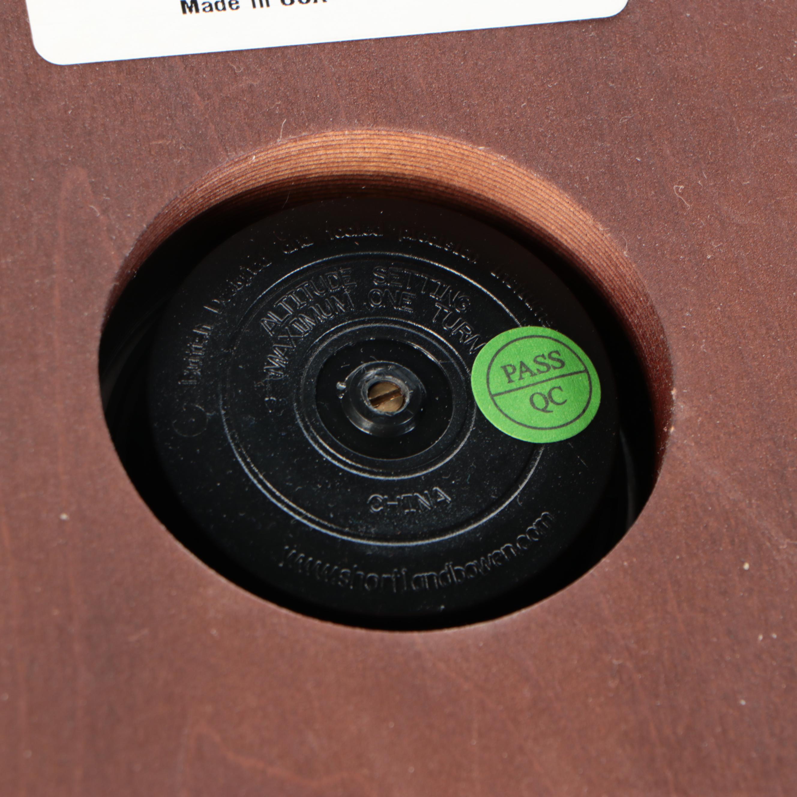 Howard Miller Federal Style Wood with Brass Decal Thermometer-Barometer