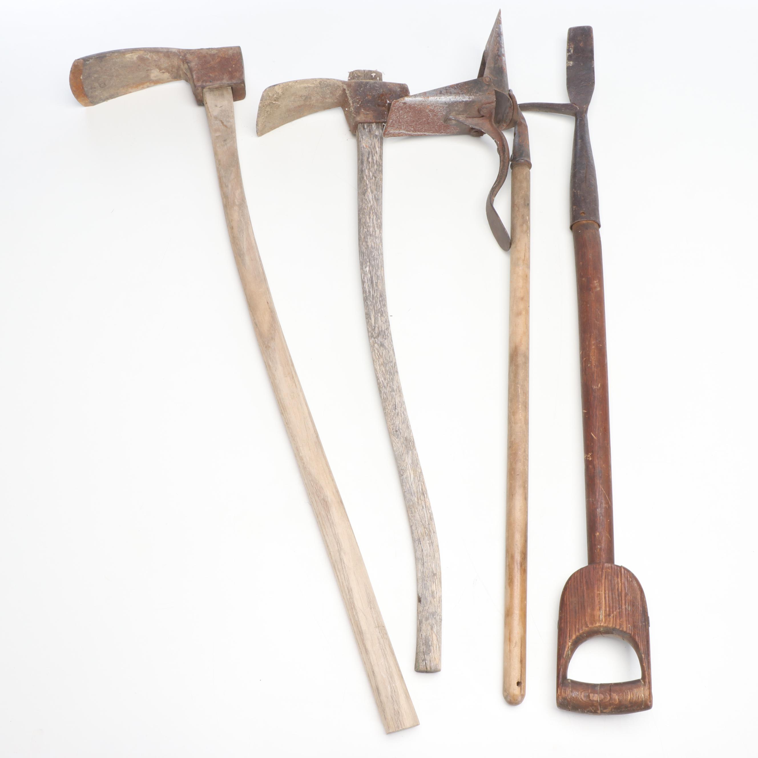 Shipwright Adzes, Turnip Lifter Head, Hand Scythe and More