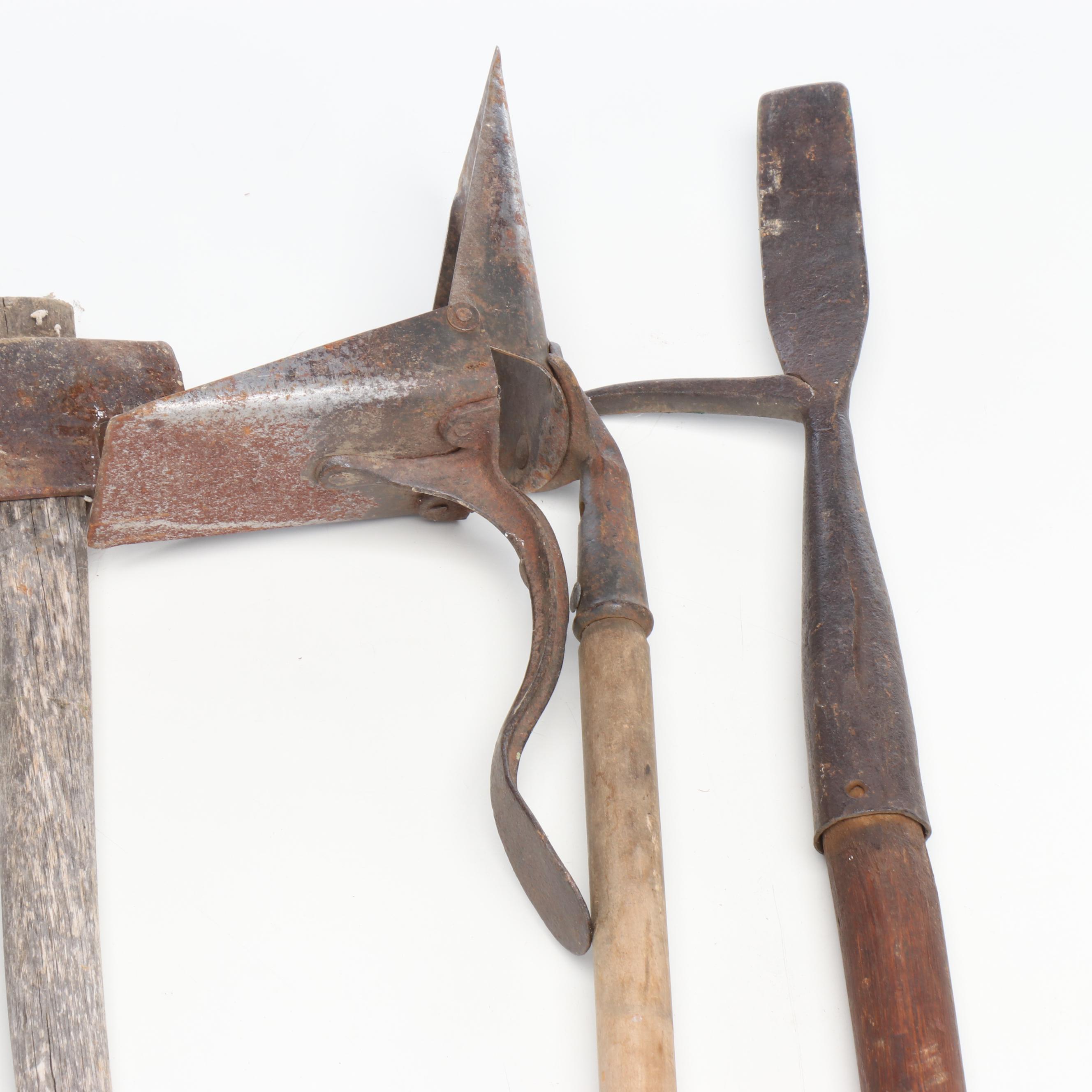 Shipwright Adzes, Turnip Lifter Head, Hand Scythe and More