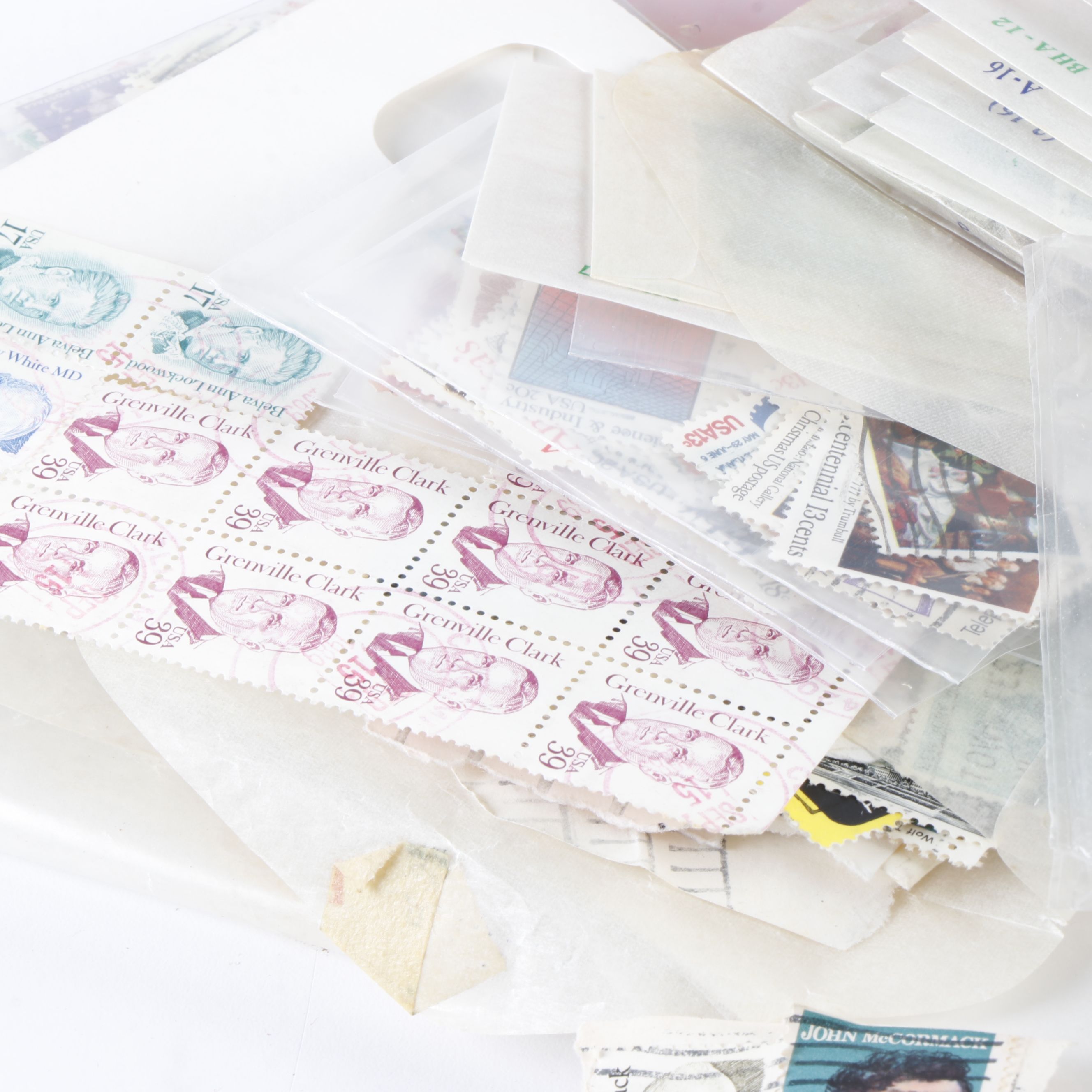 Collection of Used and Unused U.S. and World Stamps With Six Old Stamp Albums