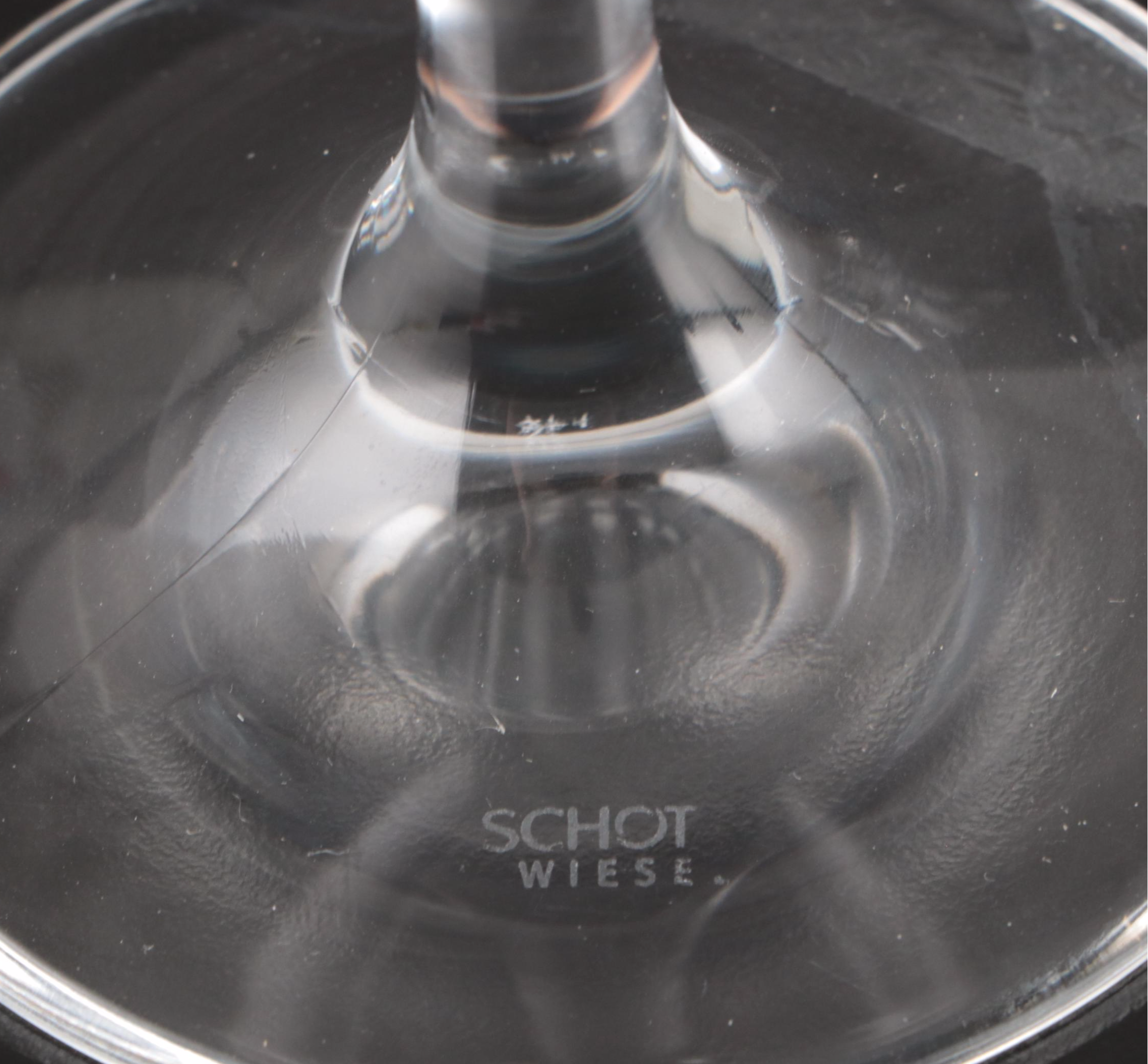 Schott Zwiesel and Other Wine Glasses with Glass Pitcher