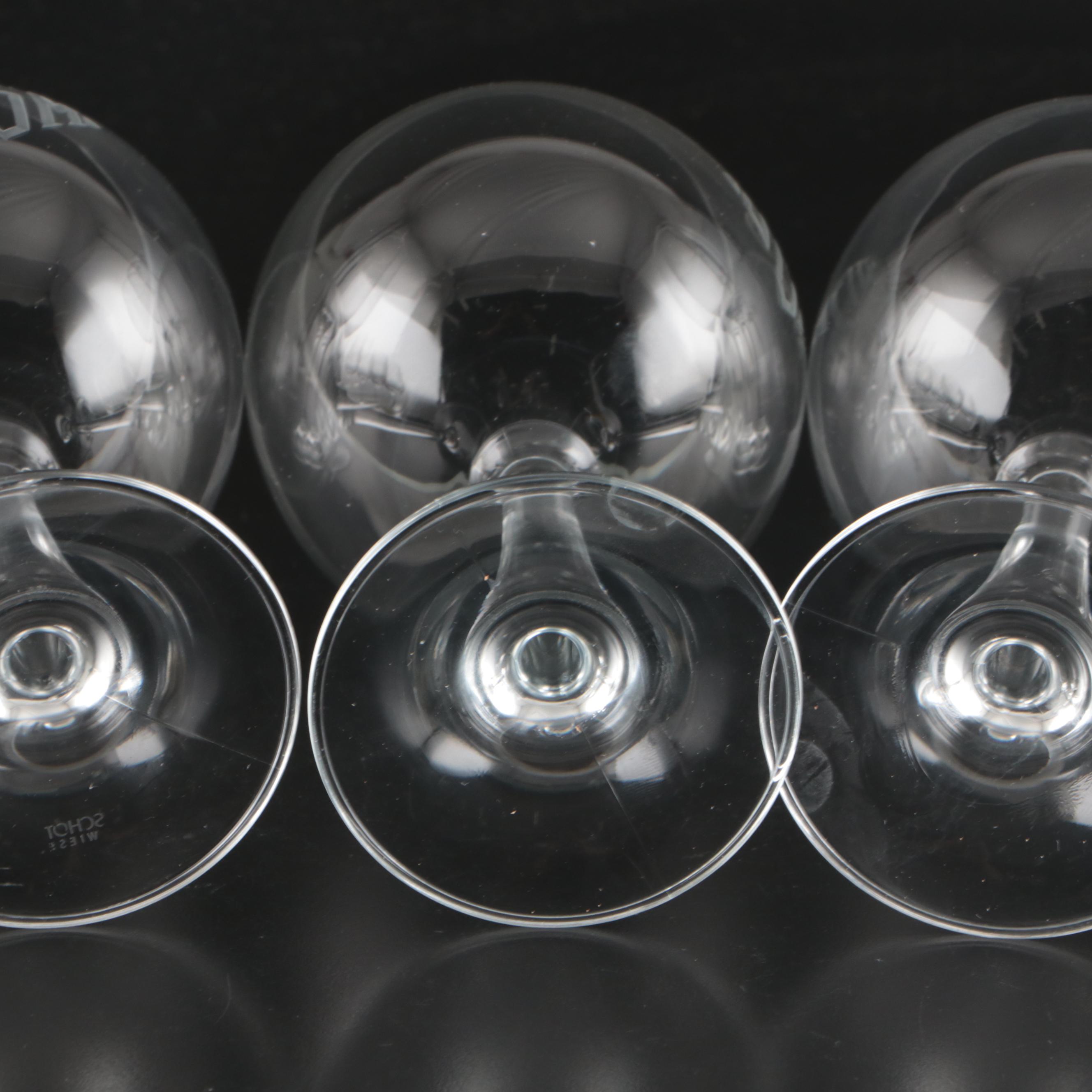 Schott Zwiesel and Other Wine Glasses with Glass Pitcher