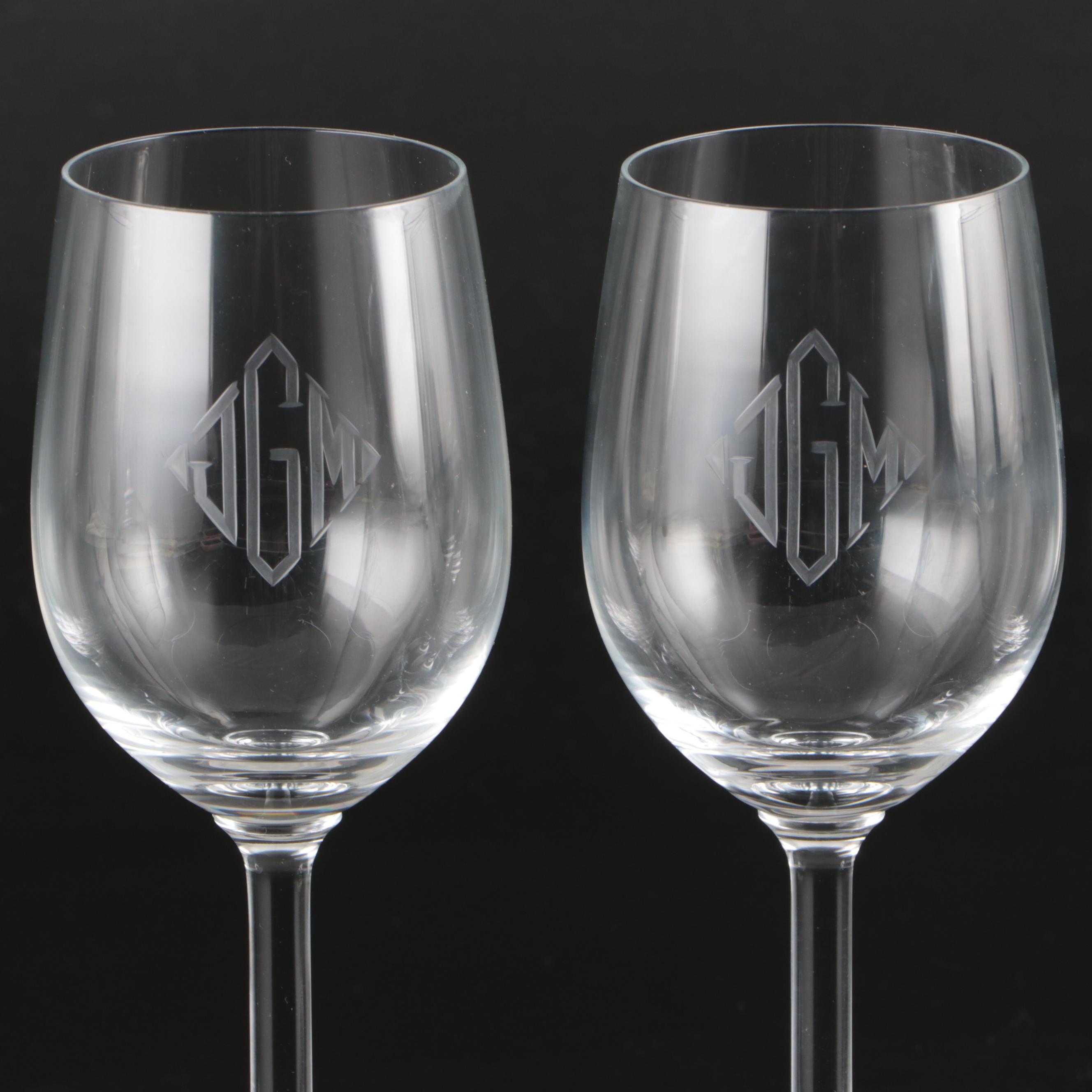 Schott Zwiesel and Other Wine Glasses with Glass Pitcher