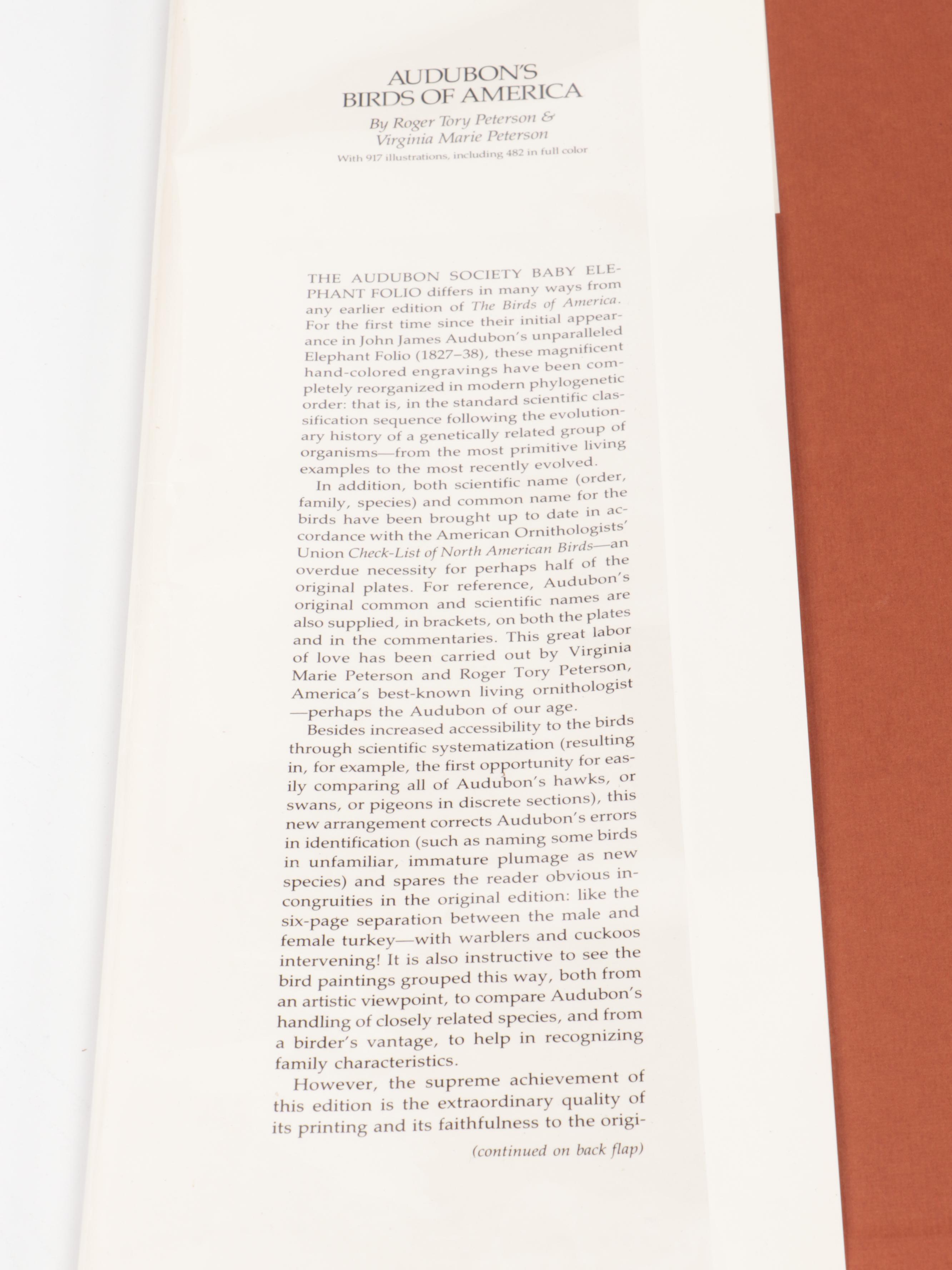 Baby Elephant Folio "Audubon's Birds of America" by the Petersons, 1985