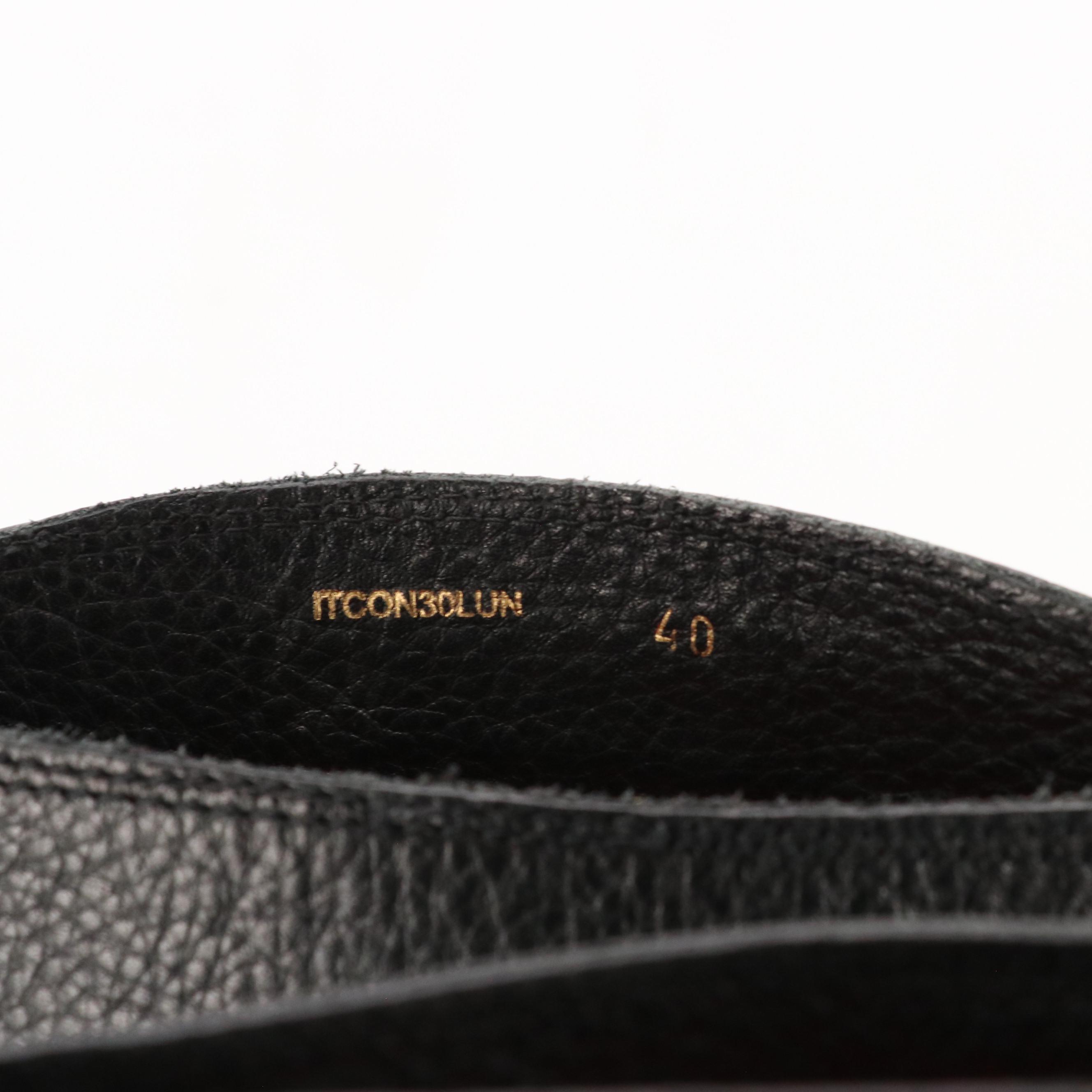 Burberry Black Grain Leather Knee-High Riding Boots