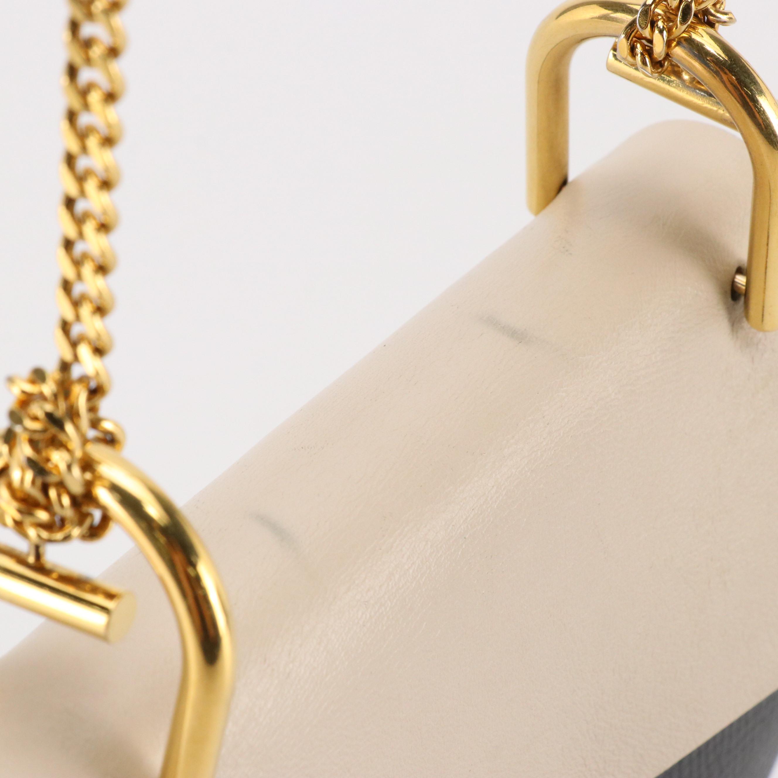 Chloé Drew Crossbody Bag in Bicolor Smooth and Grained Calfskin Leather