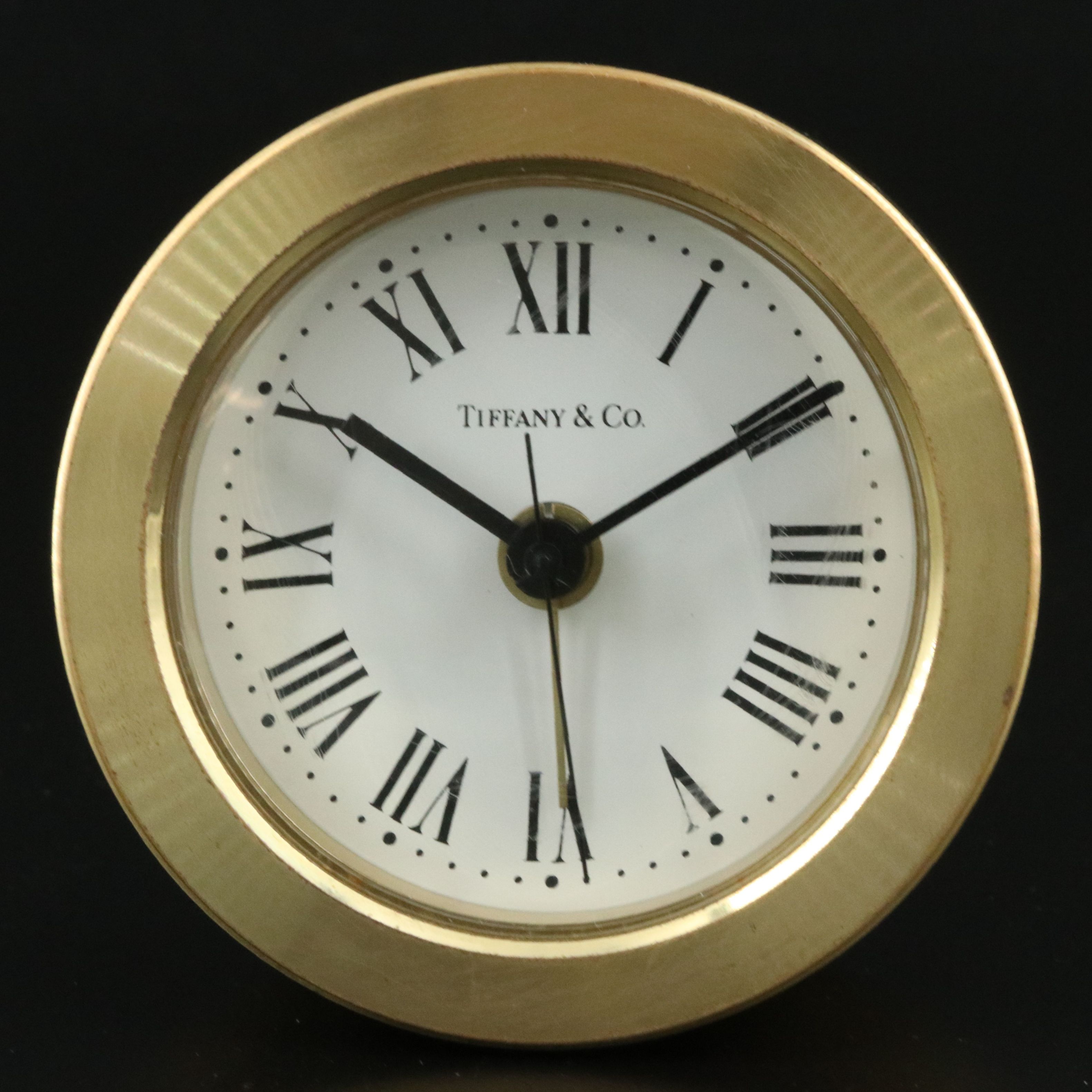 Tiffany & Co. Round Brass Alarm Clock