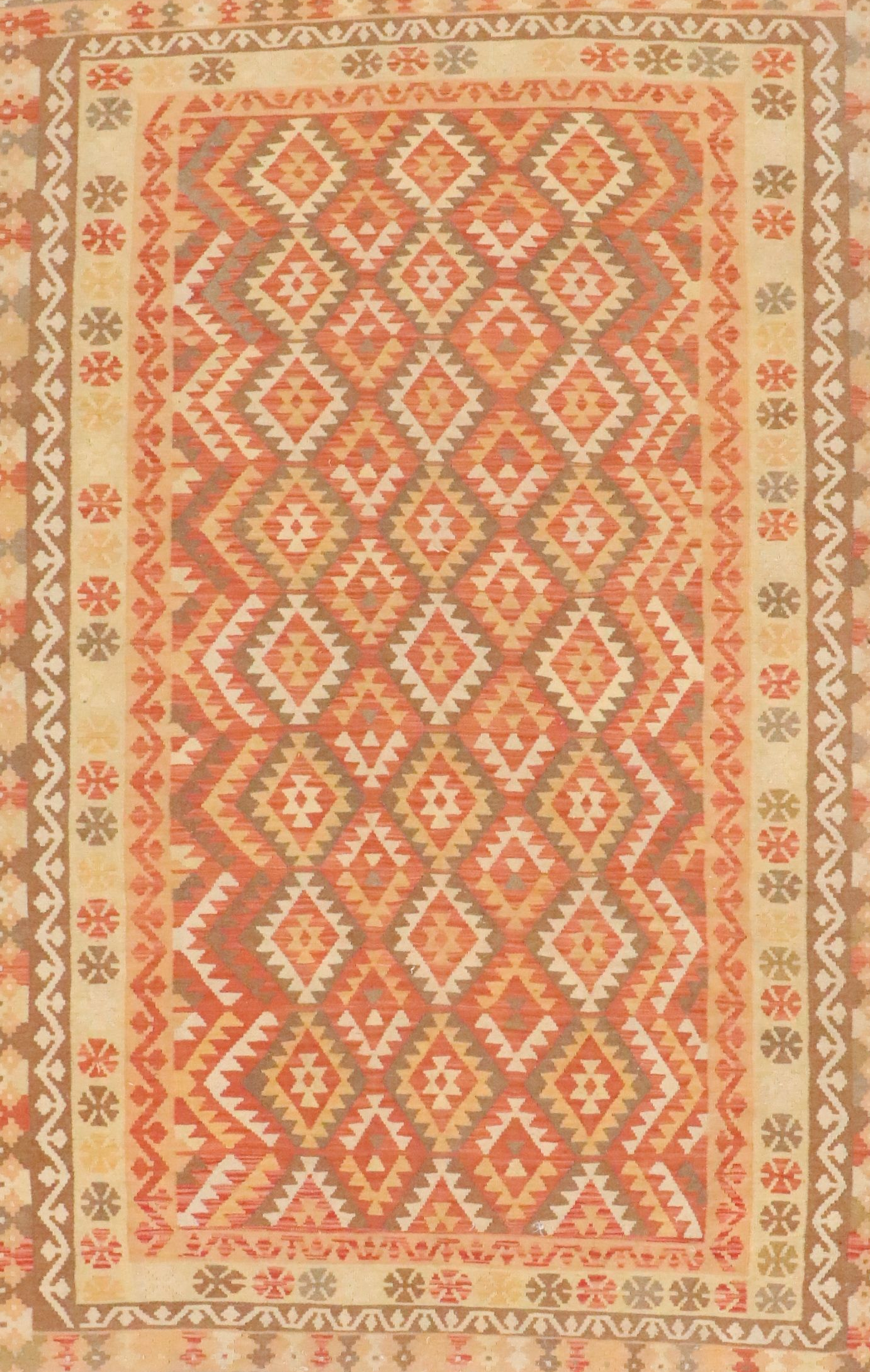 6'7 x 10'4 Handwoven Turkish Anatolian Kilim Area Rug
